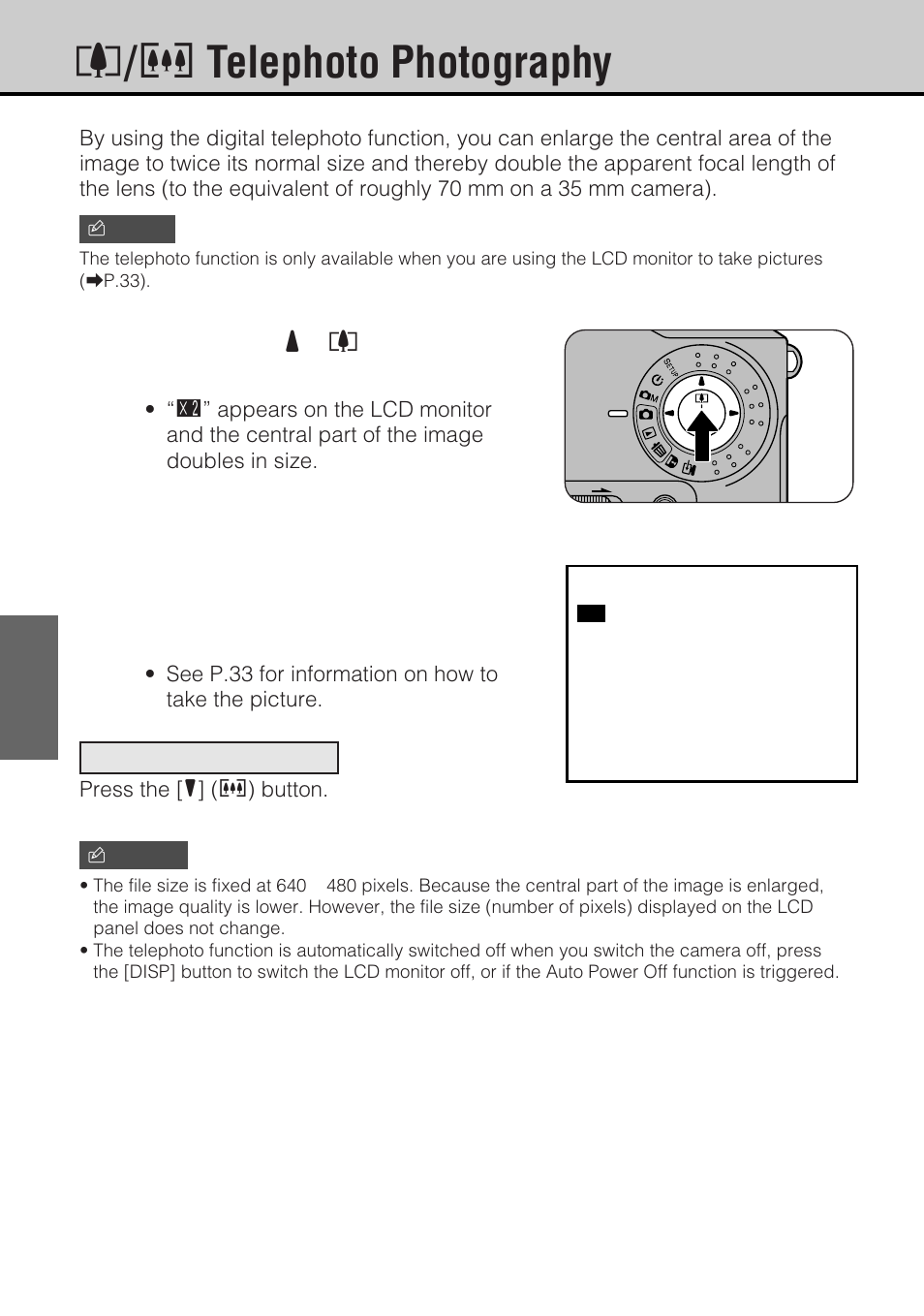 X/ w telephoto photography | JVC GC-S5 User Manual | Page 38 / 100