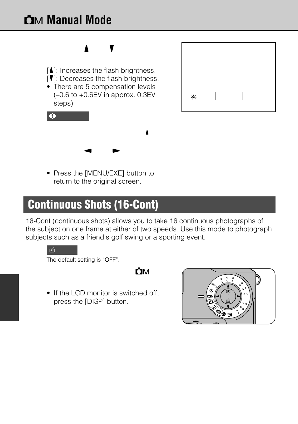 Rmanual mode, Continuous shots (16-cont) | JVC GC-S5 User Manual | Page 74 / 100