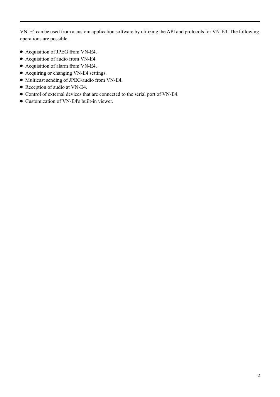 Custom application software development guide, Custo | JVC 4ch Network Encoder VN-E4 User Manual | Page 2 / 80