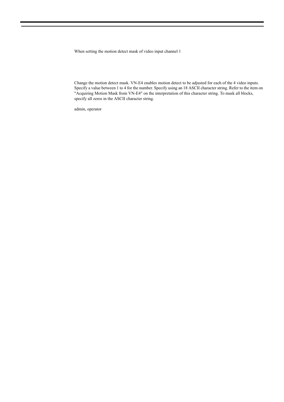 Setting motion detect mask for vn-e4, Api for acquiring/changing parameters of vn-e4, Motion detect setting motion detect mask for vn-e4 | JVC 4ch Network Encoder VN-E4 User Manual | Page 39 / 80