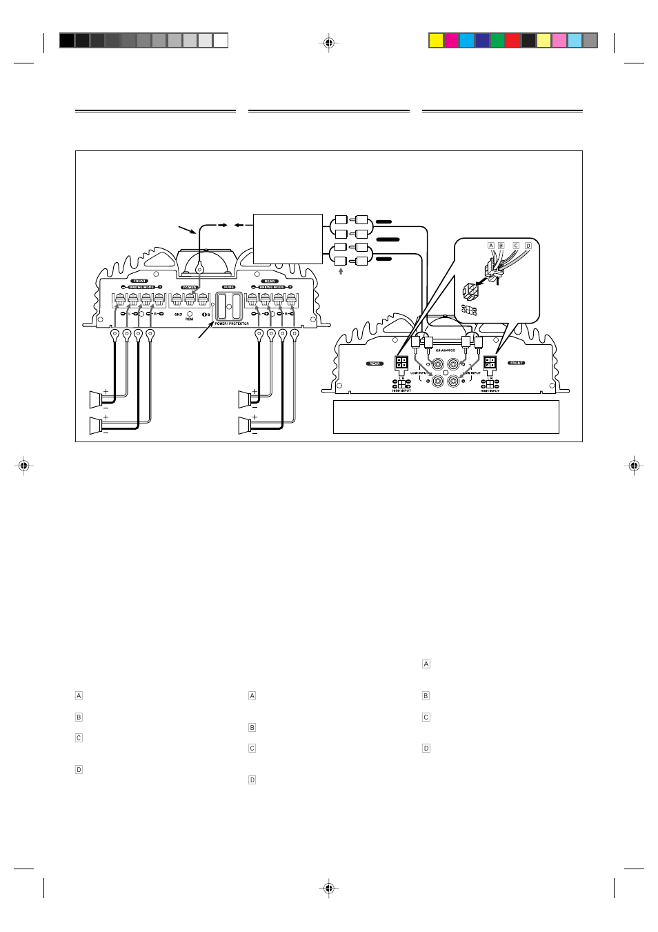 9luidsprekers aansluiten, Conexiones de los altavoces, Högtalaranslutningar | JVC KS-AX4700 User Manual | Page 9 / 20