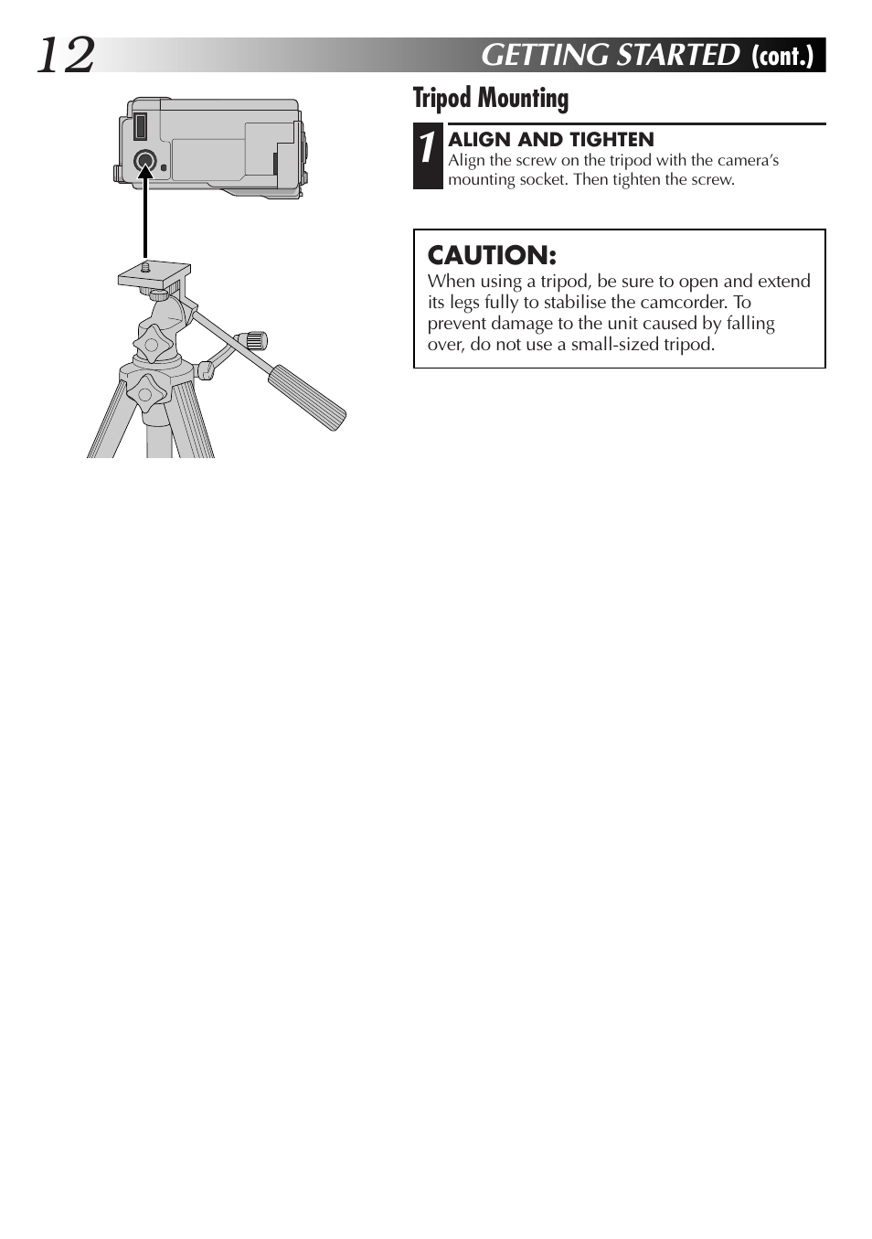 Getting started | JVC GR-DVX4 User Manual | Page 12 / 80