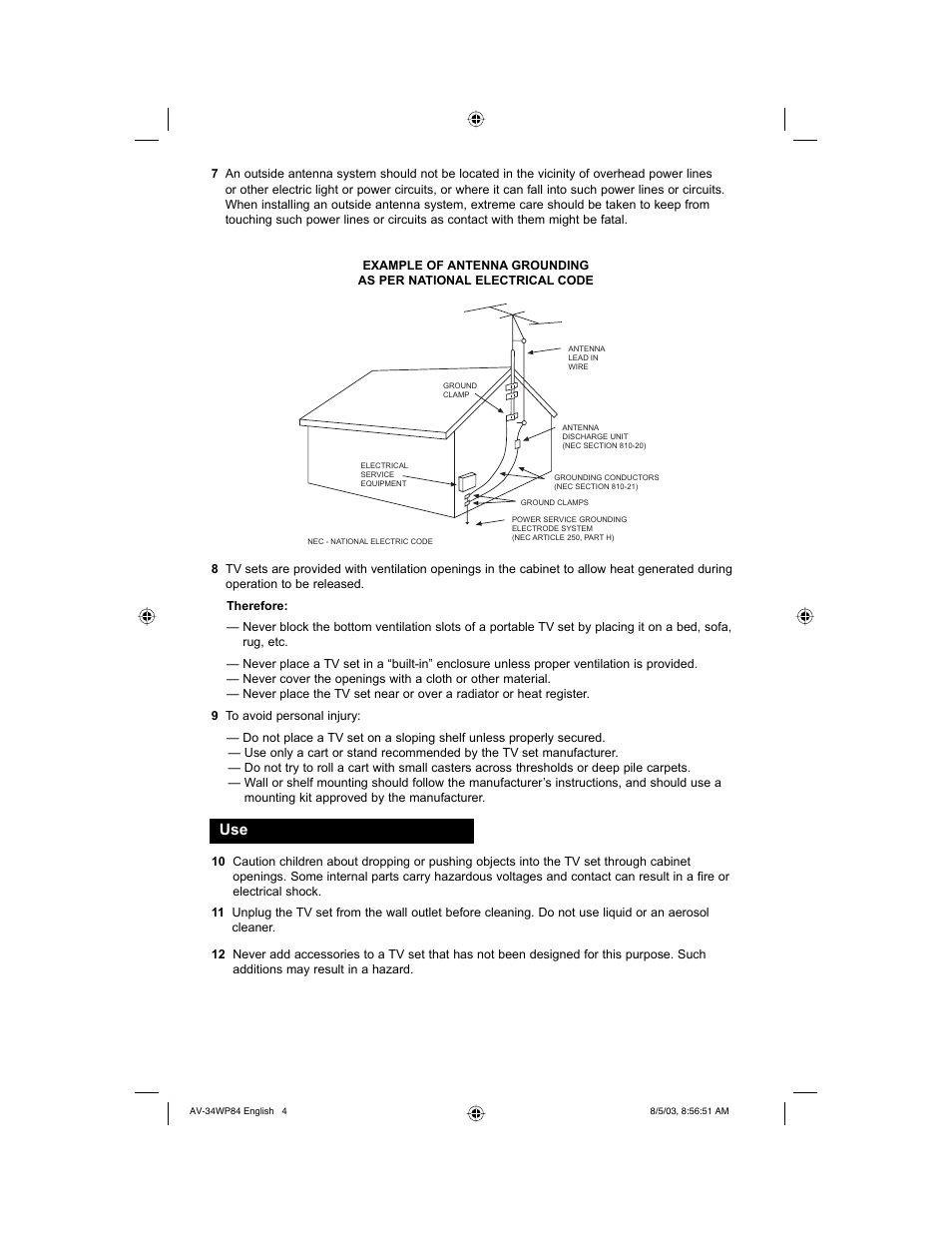 JVC AV 34WP84 User Manual | Page 4 / 64