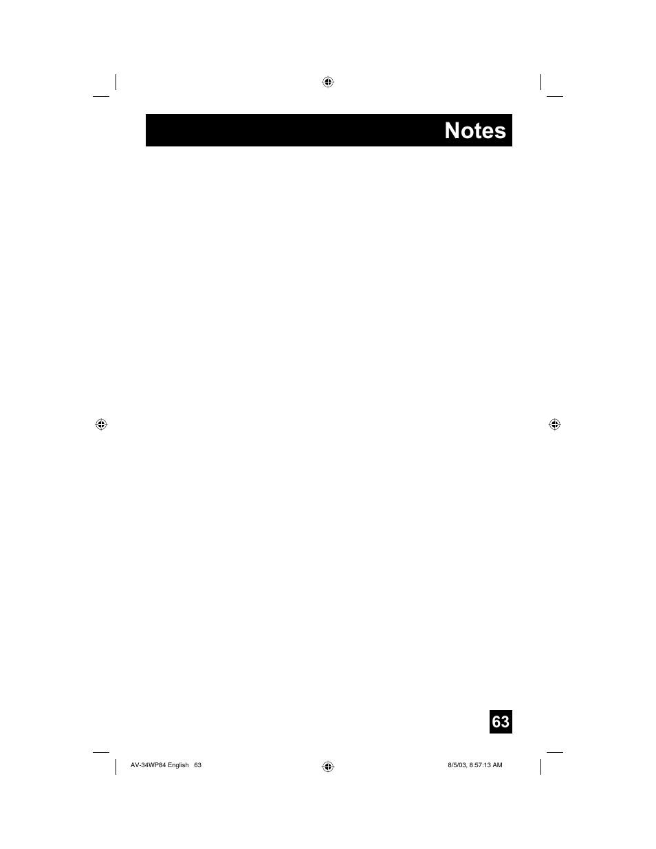 JVC AV 34WP84 User Manual | Page 63 / 64