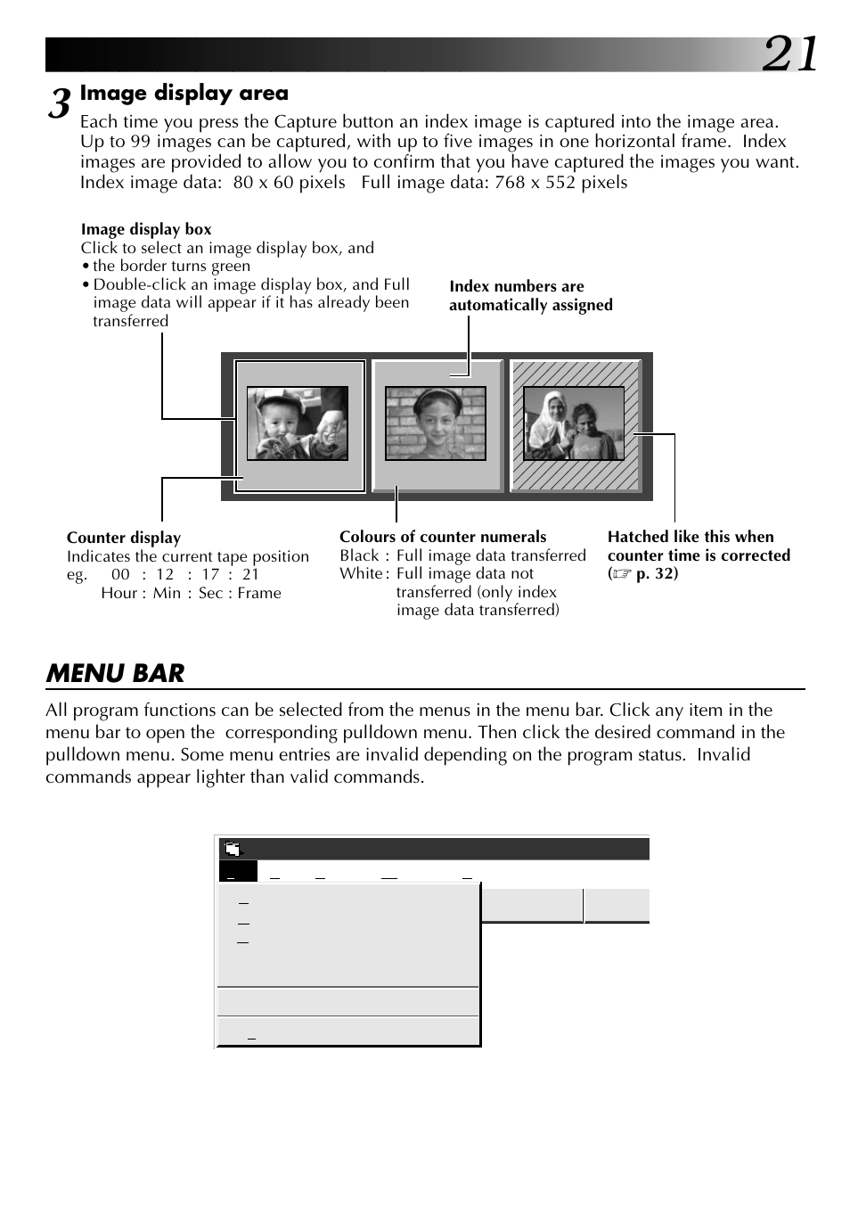 Menu bar | JVC 0397MKV*UN*VP User Manual | Page 21 / 68