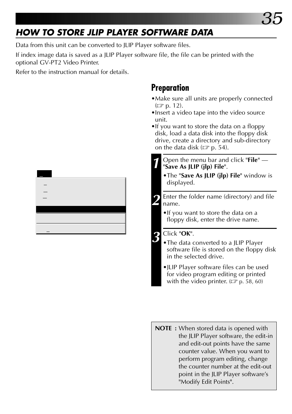 Preparation, How to store jlip player software data | JVC 0397MKV*UN*VP User Manual | Page 35 / 68