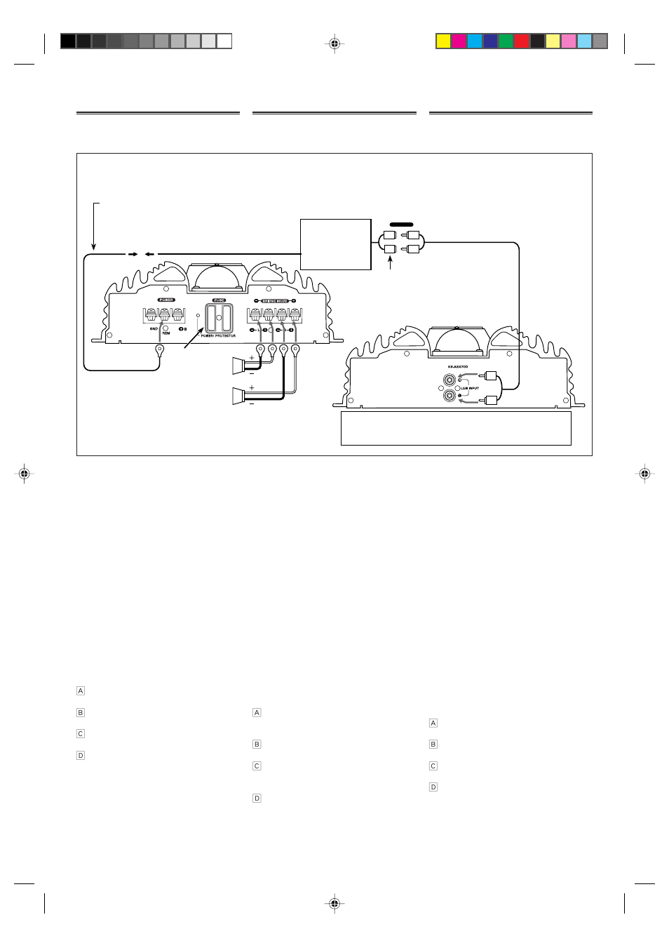 Speaker connections, Lautsprecheranschlusse, Connexion des enceintes | 8lautsprecheranschlüsse | JVC KS-AX4500 User Manual | Page 8 / 20