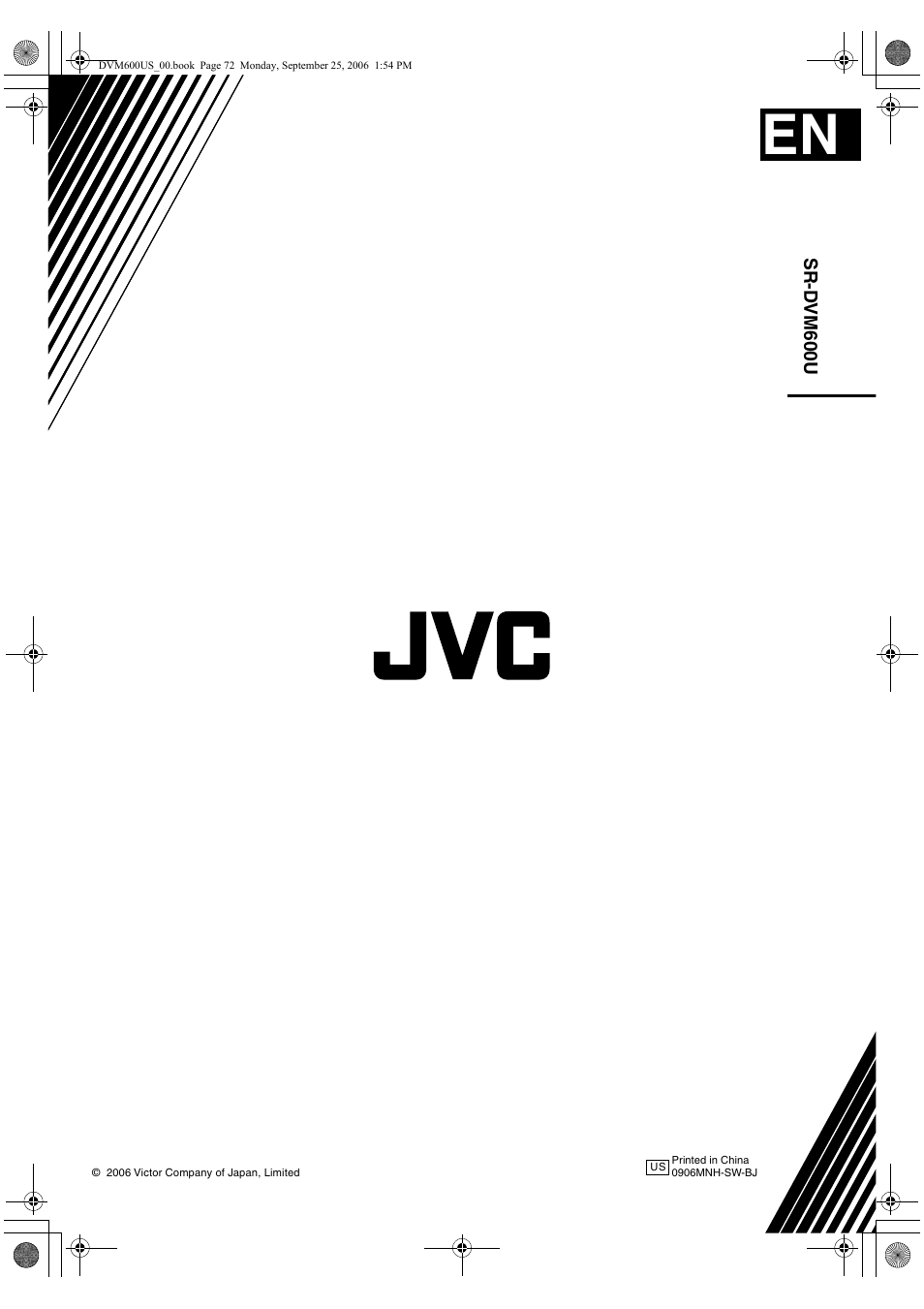 JVC SR- DVM600U User Manual | Page 72 / 72