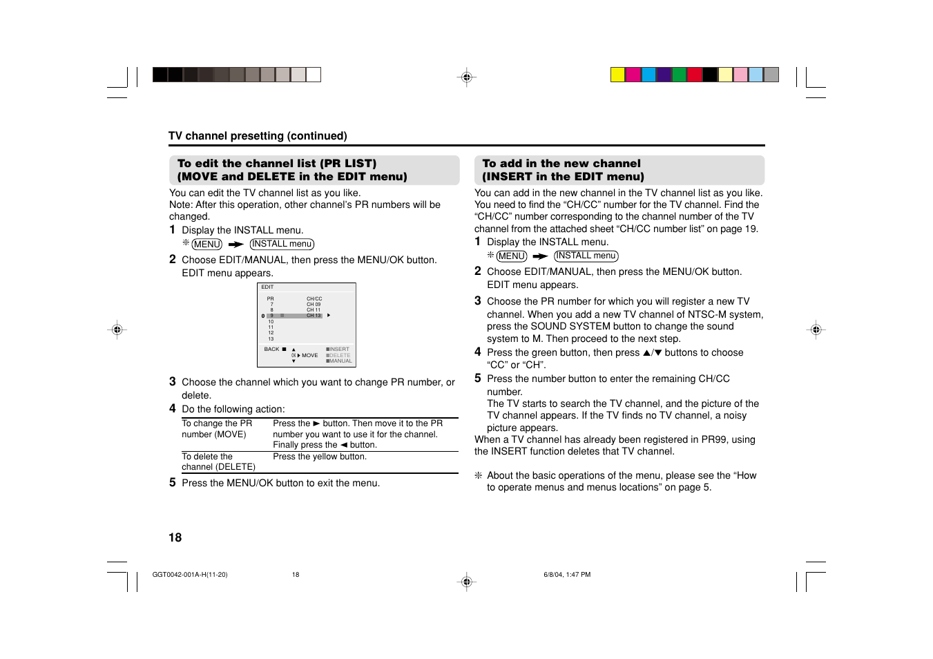 JVC AV-20NX14 User Manual | Page 18 / 24