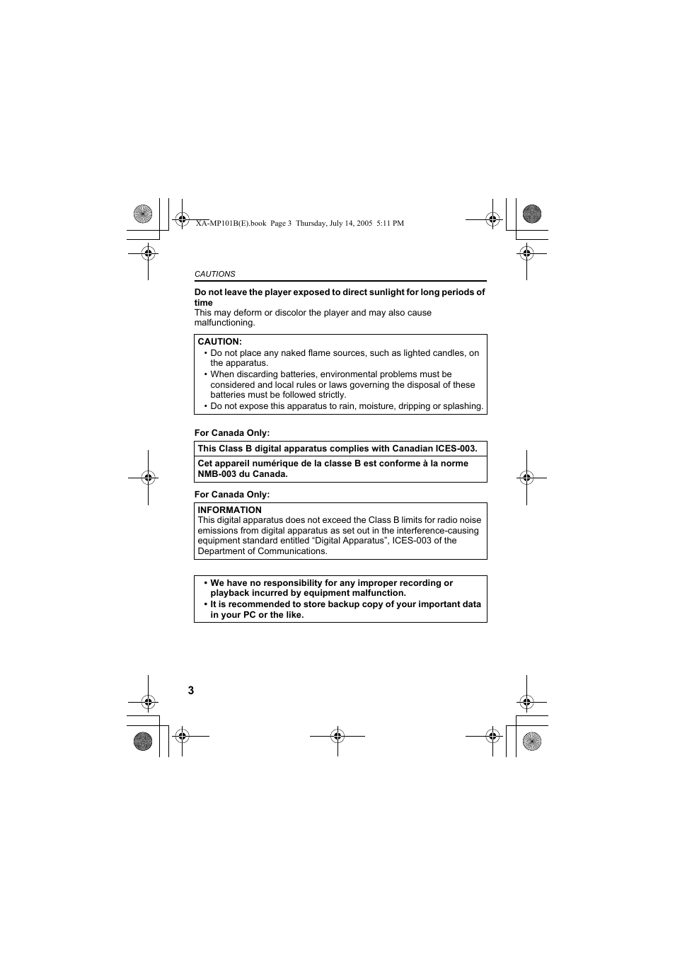 JVC XA-MP51S User Manual | Page 4 / 40