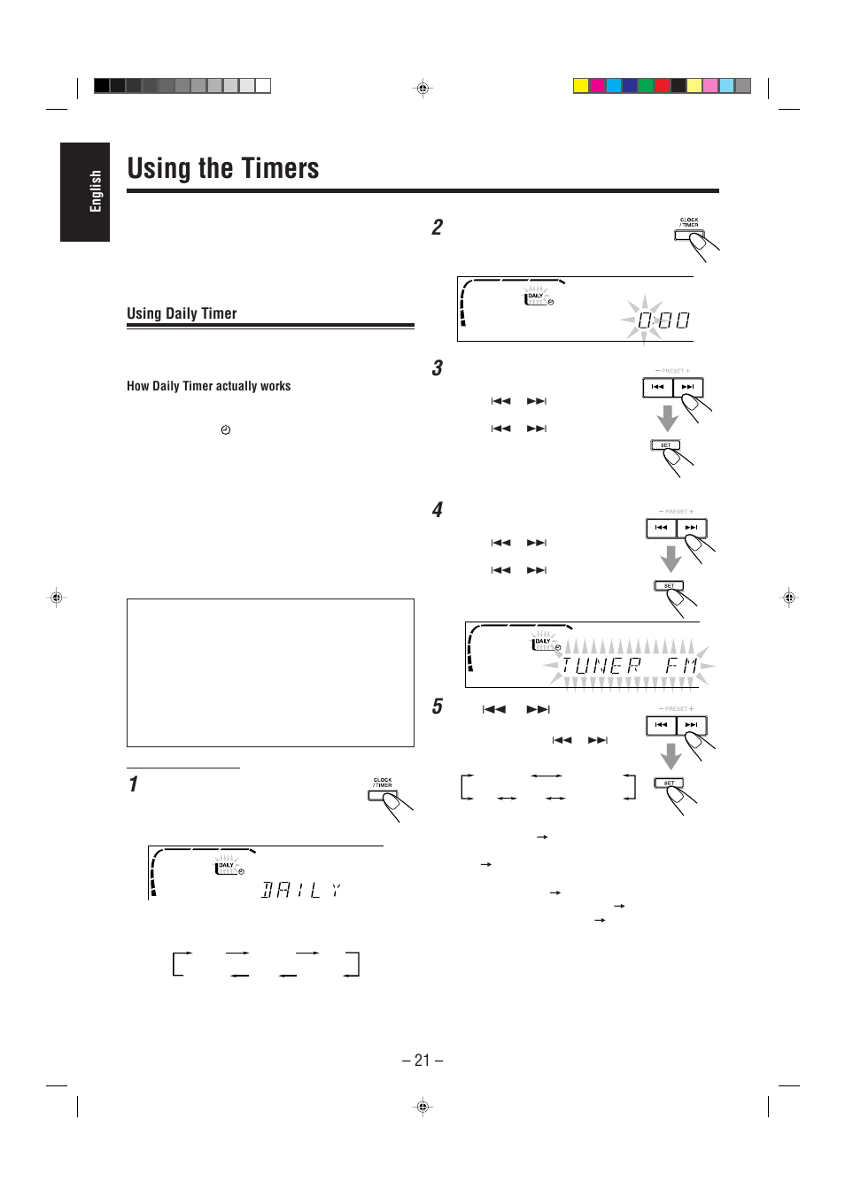 Using the timers | JVC COMPACT COMPONENT SYSTEM CA-MXJ900 User Manual | Page 26 / 32