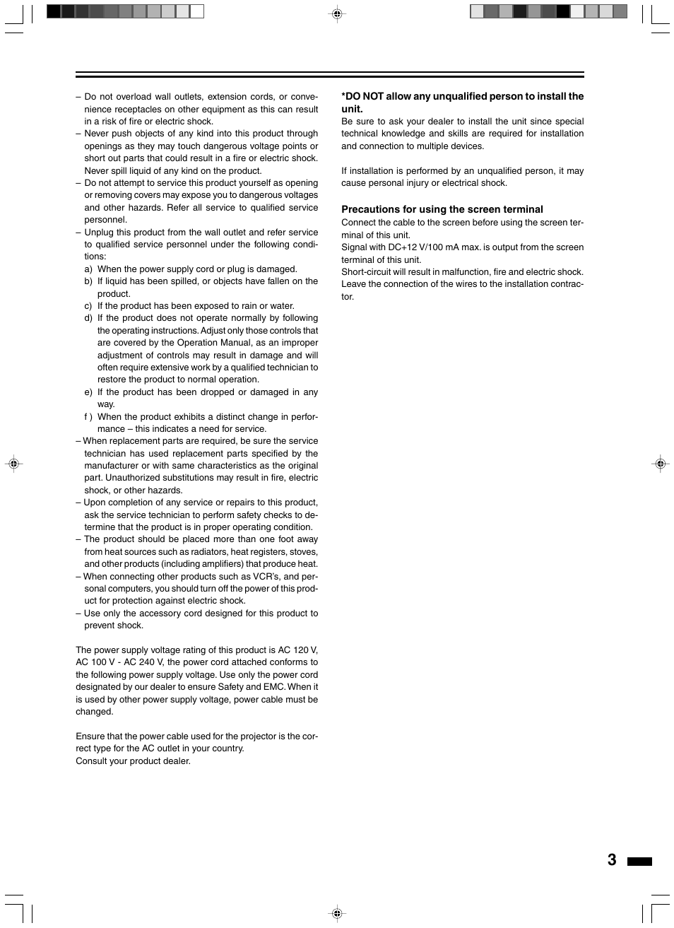 JVC LD-HD2KE User Manual | Page 3 / 20