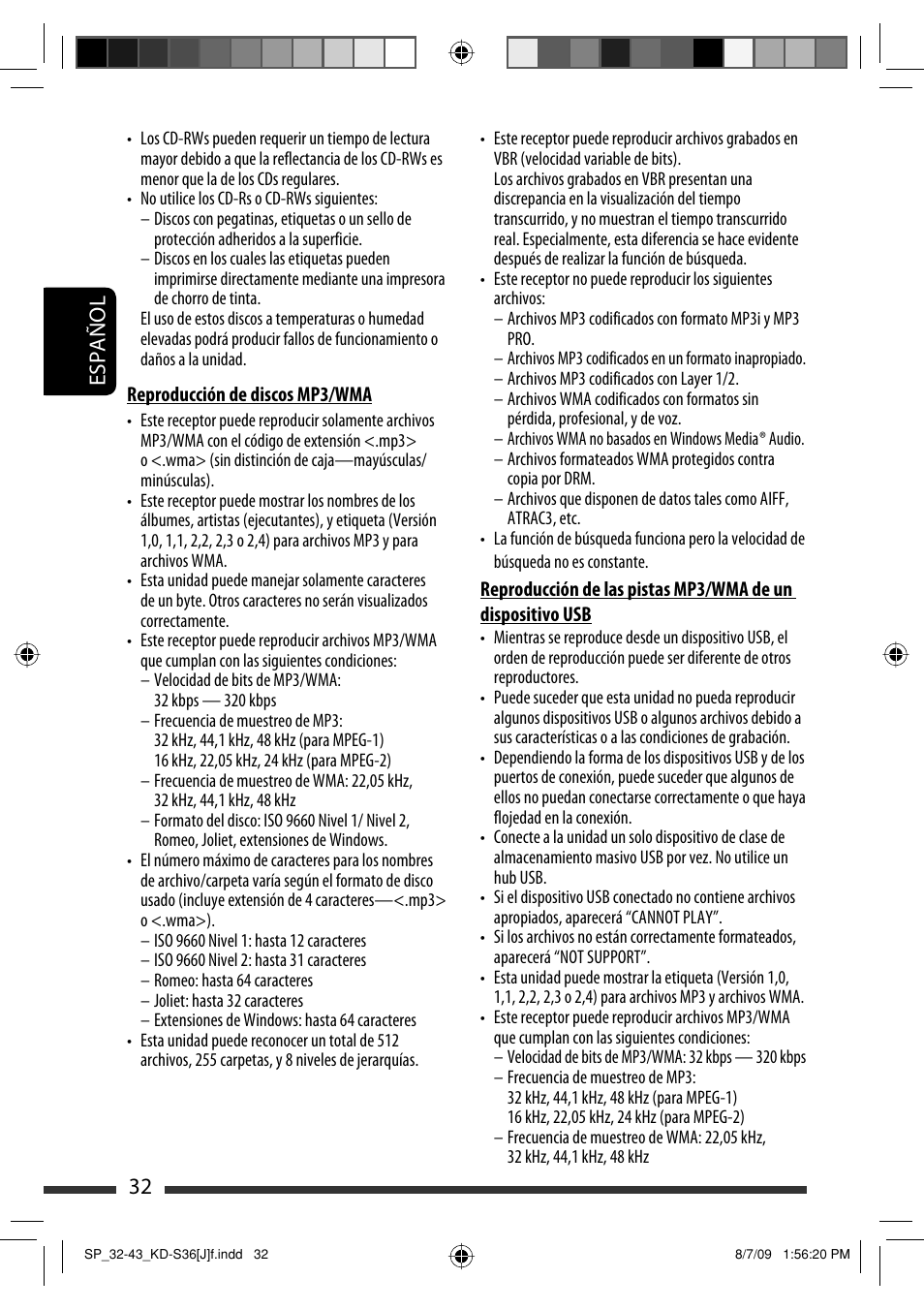 Español 32 | JVC GET0643-001A User Manual | Page 74 / 85