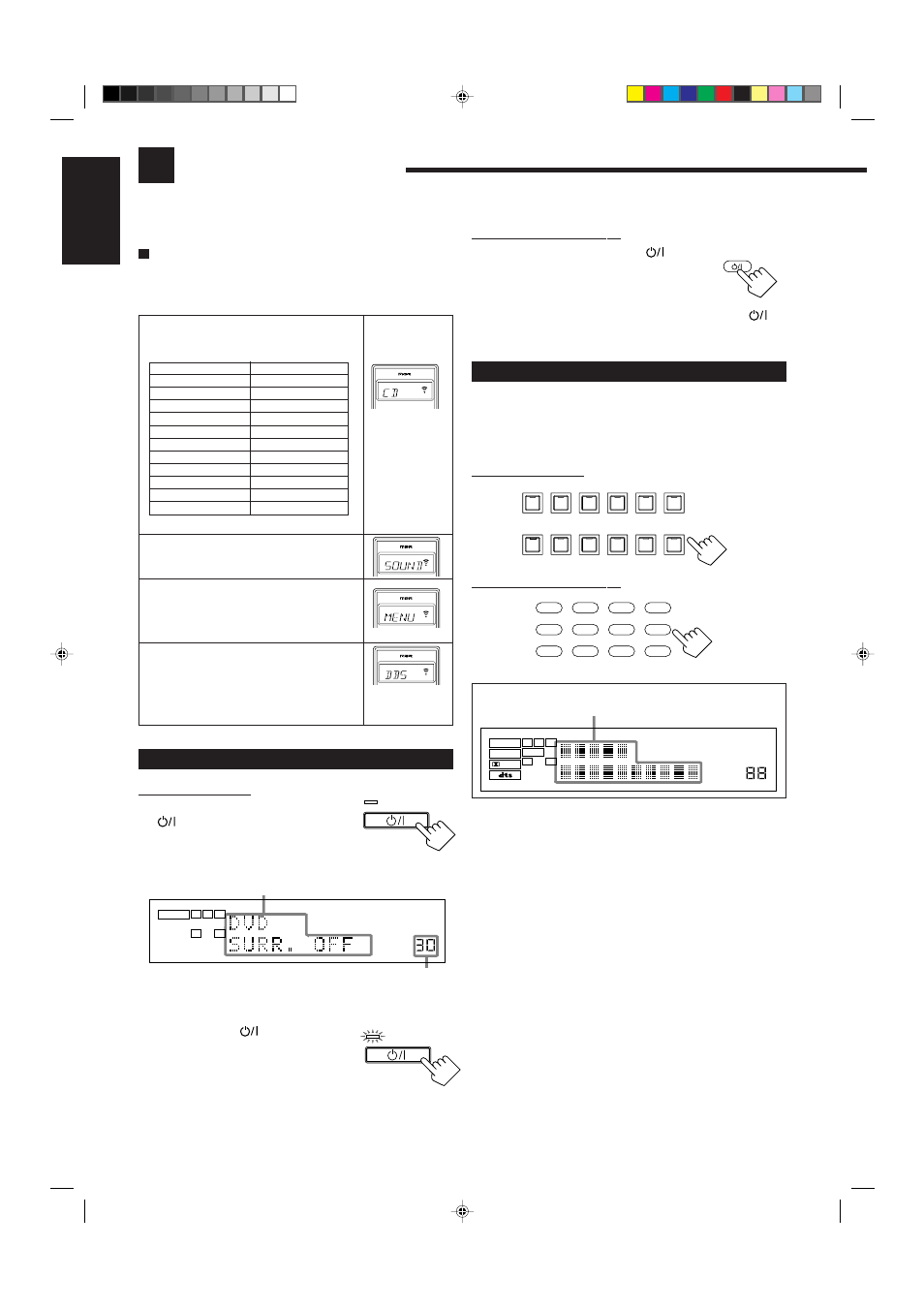 Basic operations, English, Selecting the source to play | Turning the power on and off (standby), Before using the remote control, On the front panel: from the remote control, On the front panel | JVC RX-8012VSL User Manual | Page 14 / 62