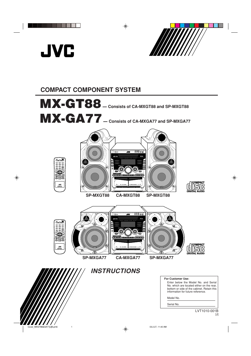 JVC MX-GA77 User Manual | 44 pages