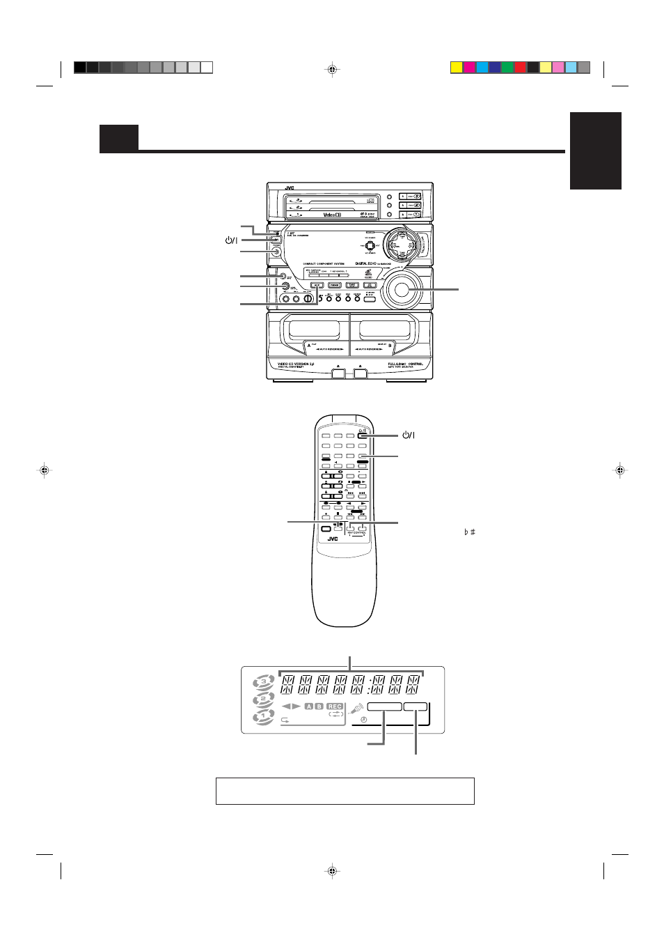 Common operations, 7english, Remote control | Display, Unit (front panel) | JVC MX-V508T User Manual | Page 11 / 48