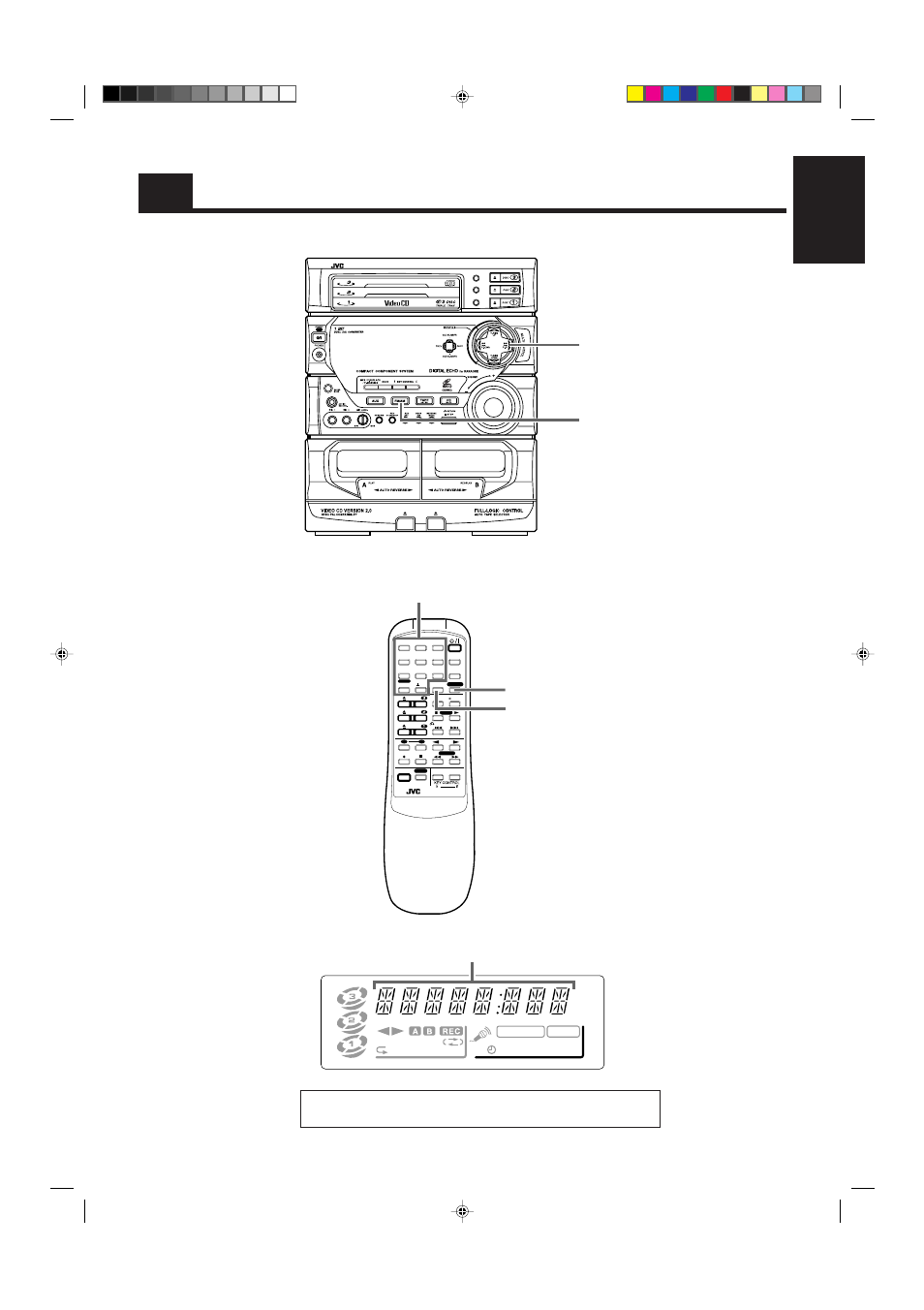 Using the tuner, 11 english, Unit (front panel) | Remote control display | JVC MX-V508T User Manual | Page 15 / 48