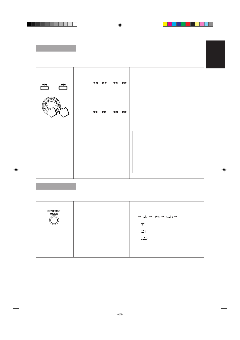 Music scan, Reverse mode, 29 english | JVC MX-V508T User Manual | Page 33 / 48