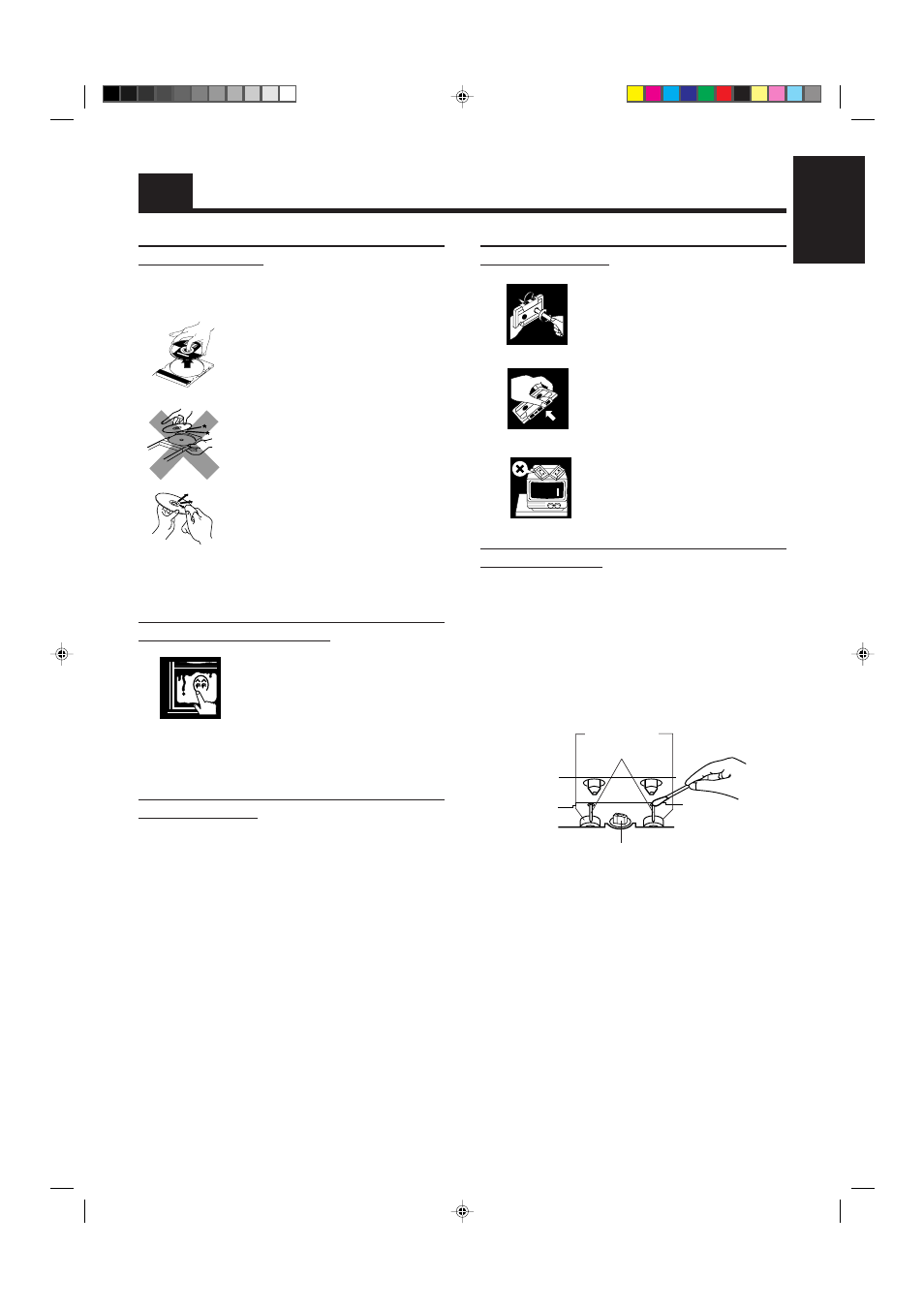 Care and maintenance, 41 english, Compact discs | Moisture condensation, Cassette tapes, Cassette deck | JVC MX-V508T User Manual | Page 45 / 48