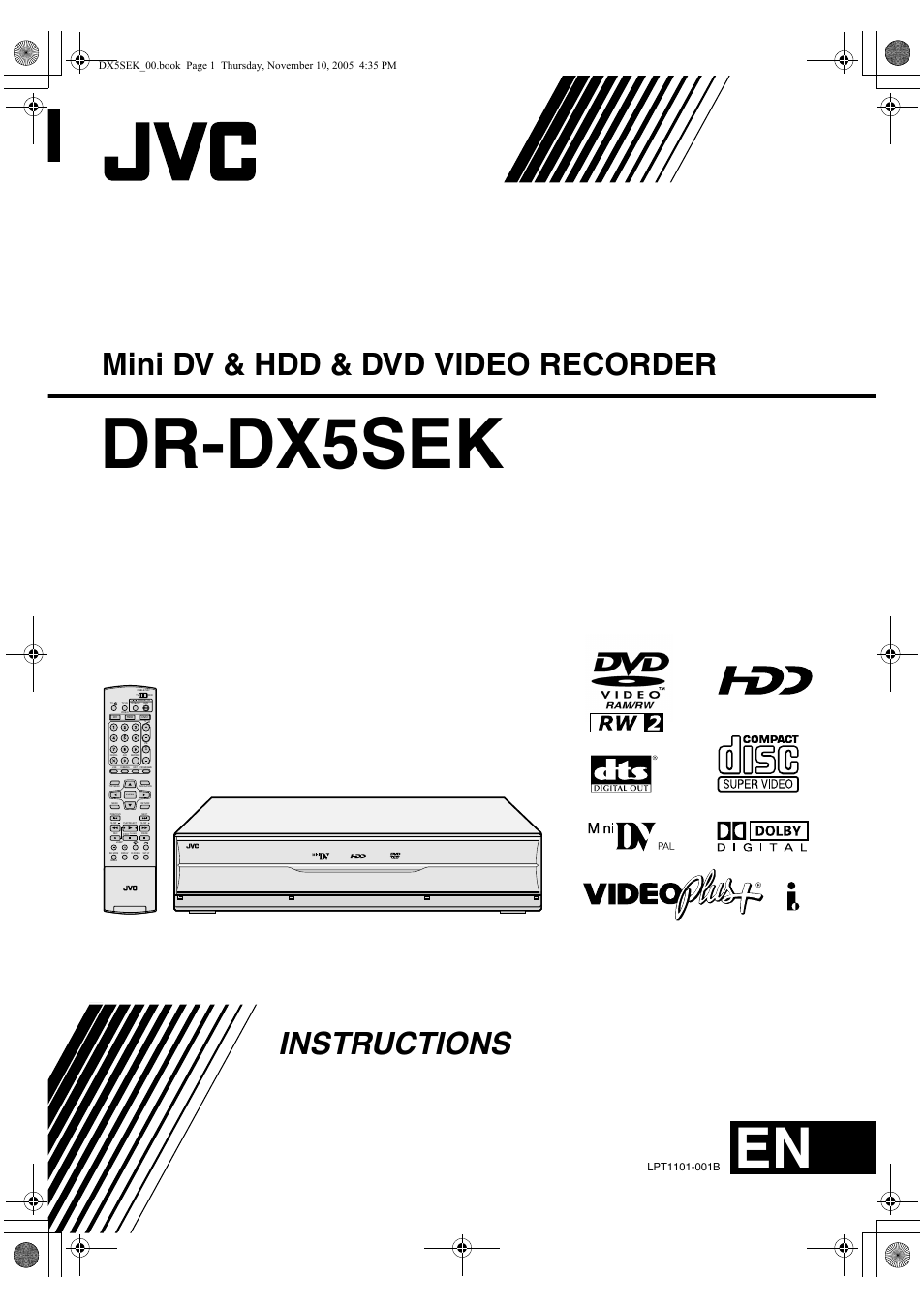 JVC DR-DX5SEK User Manual | 92 pages