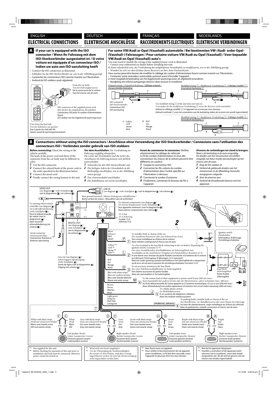 English français, Deutsch nederlands | JVC DVD/CD Receiver KD-DV5301 User Manual | Page 4 / 6