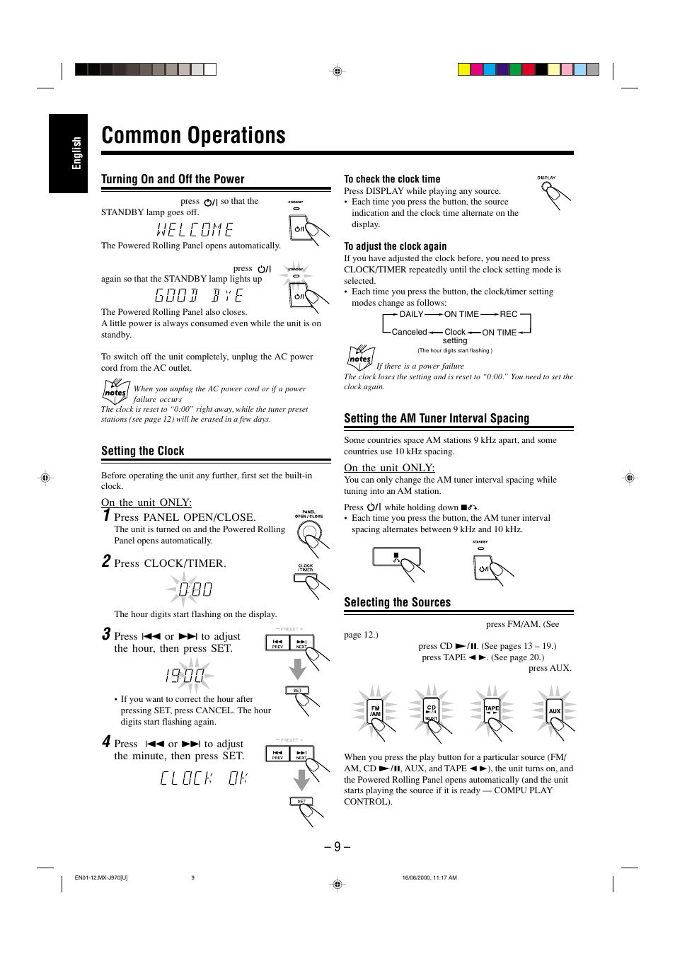 Common operations | JVC CA-MXJ980V User Manual | Page 14 / 37