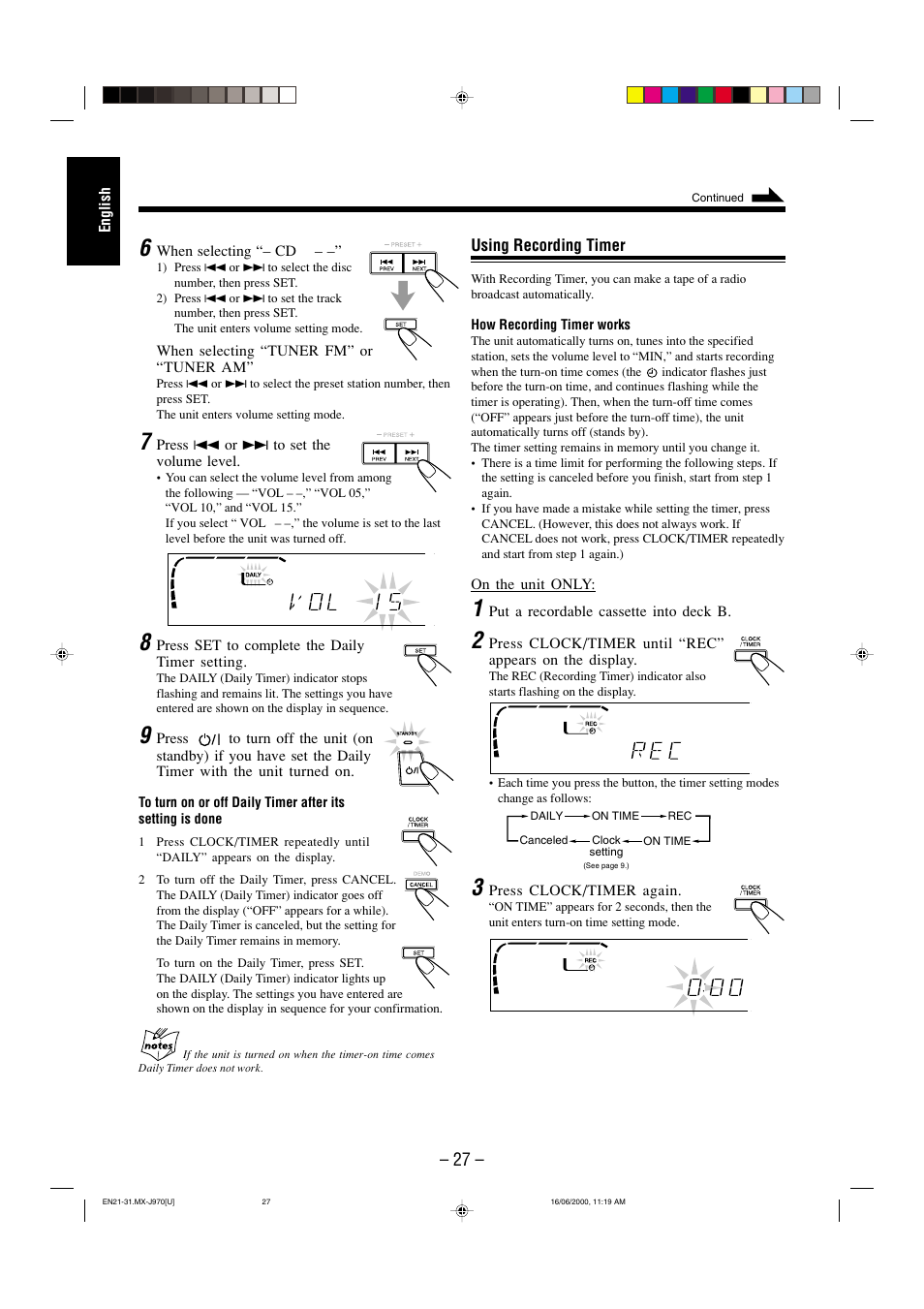 JVC CA-MXJ980V User Manual | Page 32 / 37
