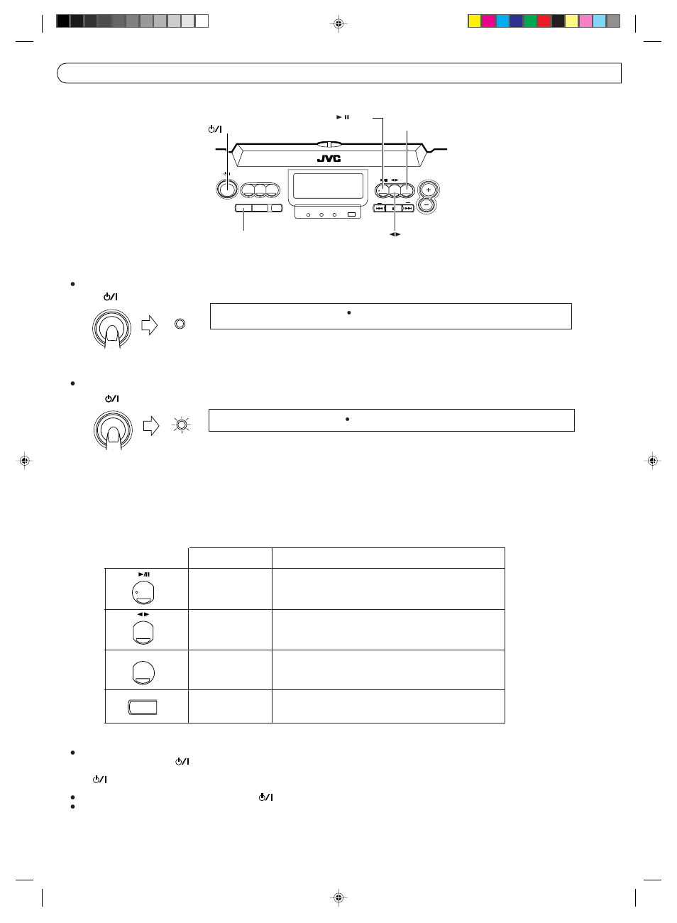 Switching the power on/off, Only when ac power is used), One touch operation (compu play) | JVC Kaboom ! Series RV-B550BU User Manual | Page 11 / 28