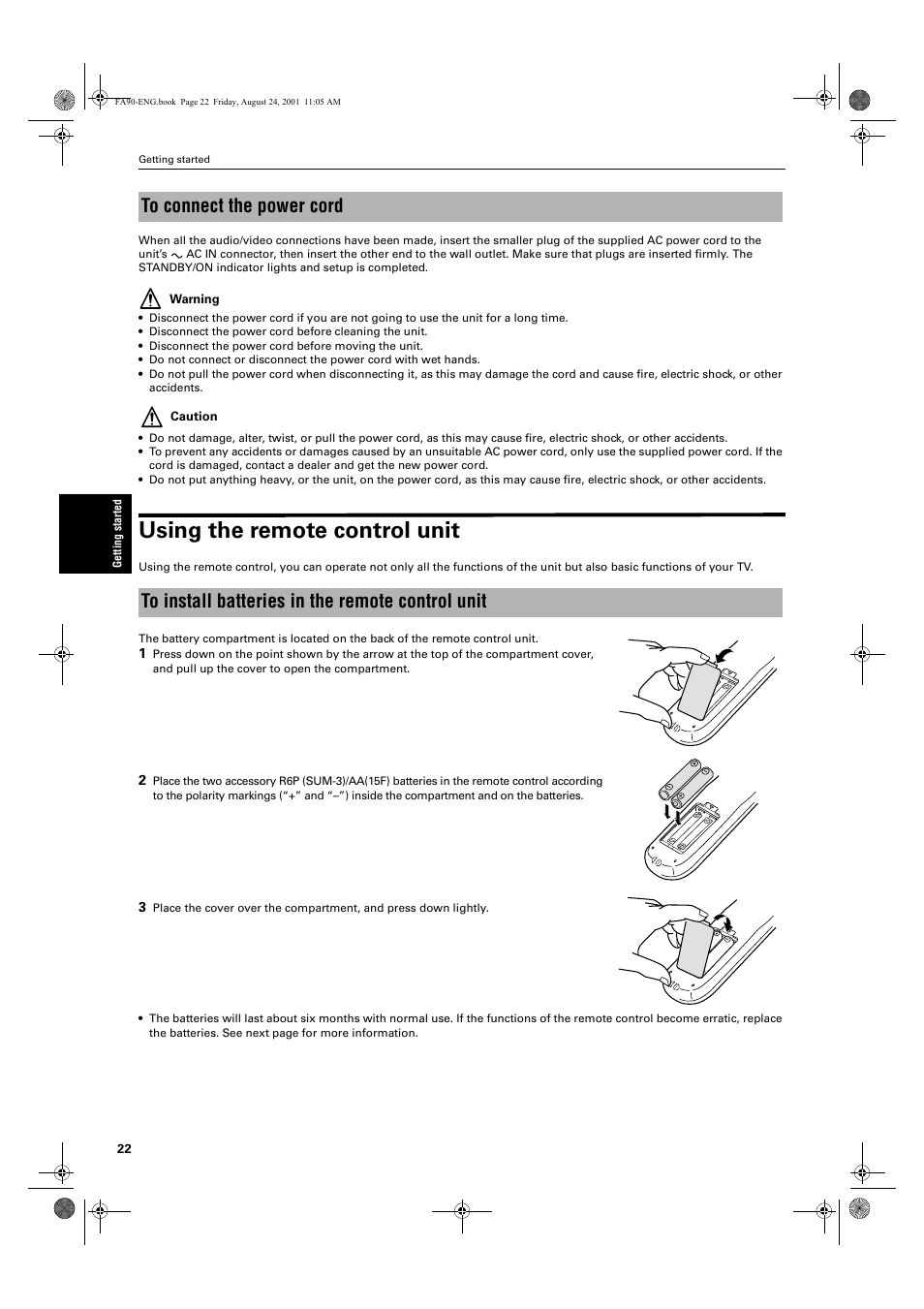 Using the remote control unit | JVC XV-FA92SL User Manual | Page 24 / 74