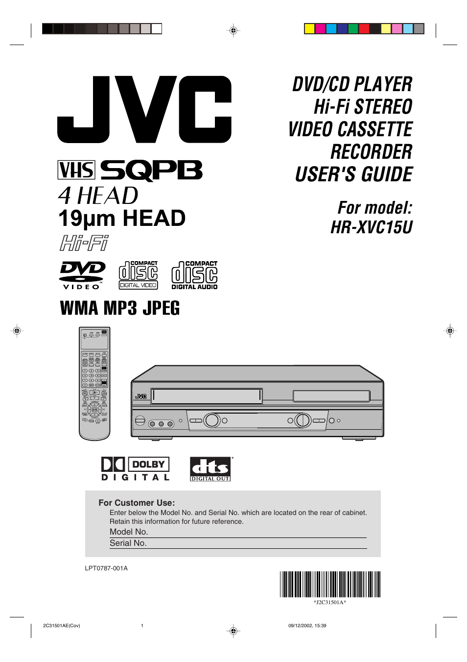 JVC HR-XVC15U User Manual | 64 pages