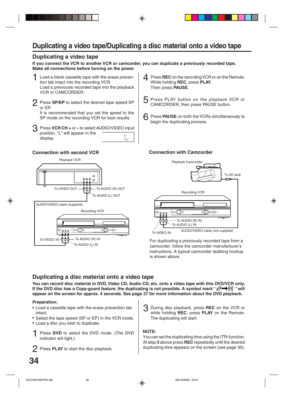 JVC HR-XVC15U User Manual | Page 34 / 64