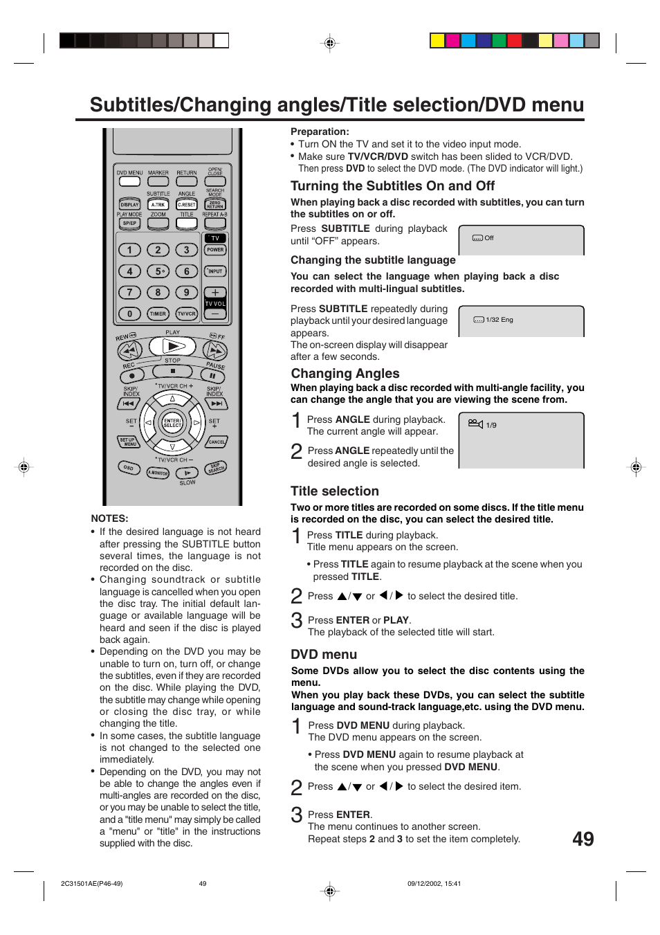 JVC HR-XVC15U User Manual | Page 49 / 64