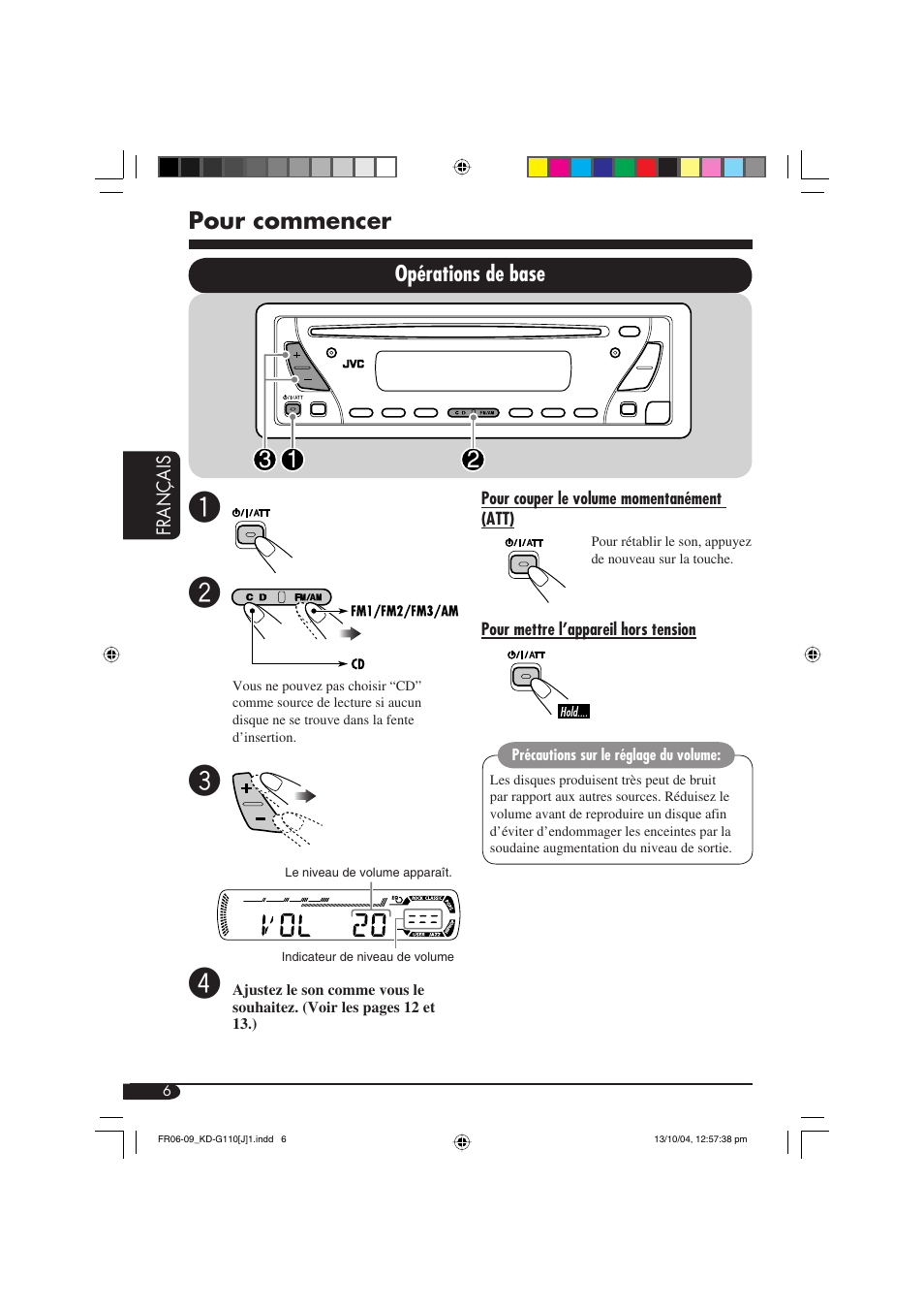 Pour commencer, Opérations de base | JVC 1004DTSMDTJEIN User Manual | Page 42 / 56