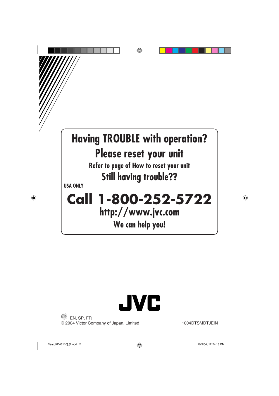 Still having trouble, We can help you | JVC 1004DTSMDTJEIN User Manual | Page 56 / 56