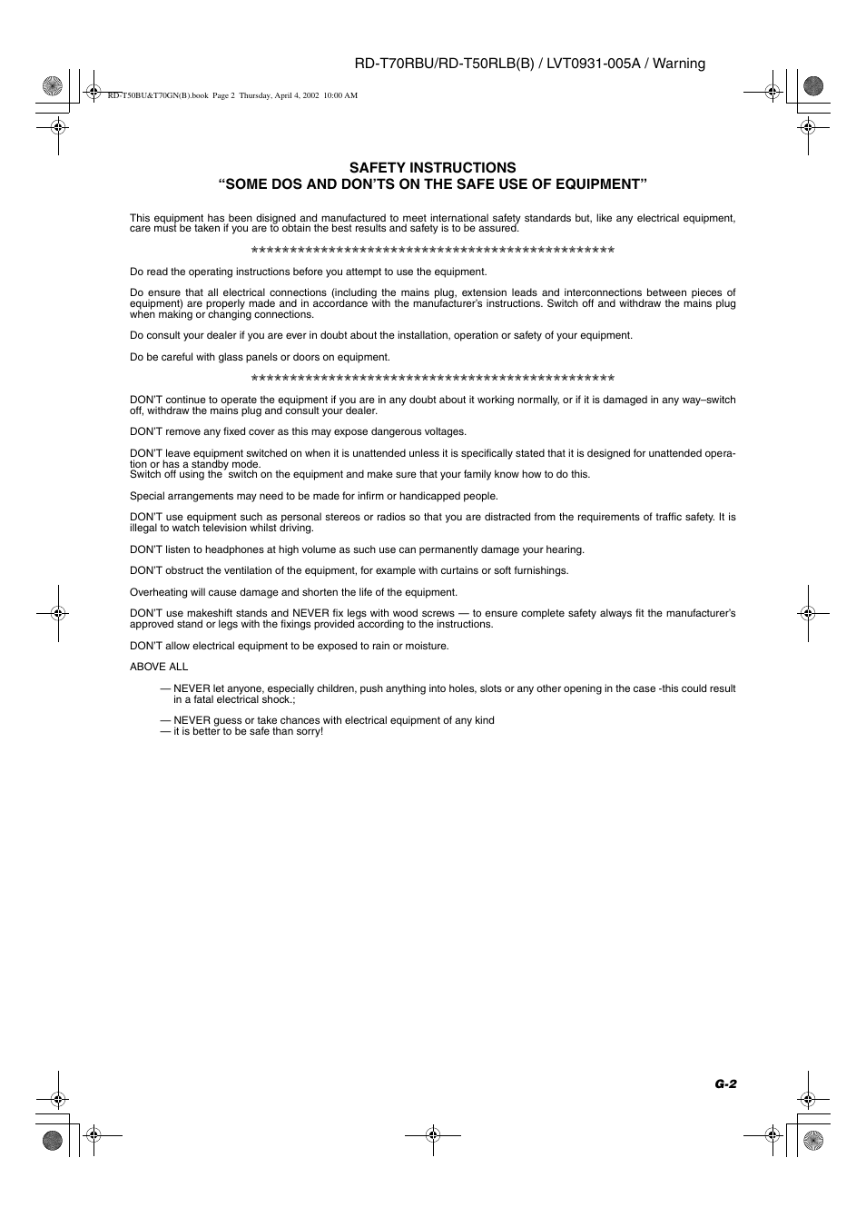 JVC RD-T70RBU User Manual | Page 3 / 16