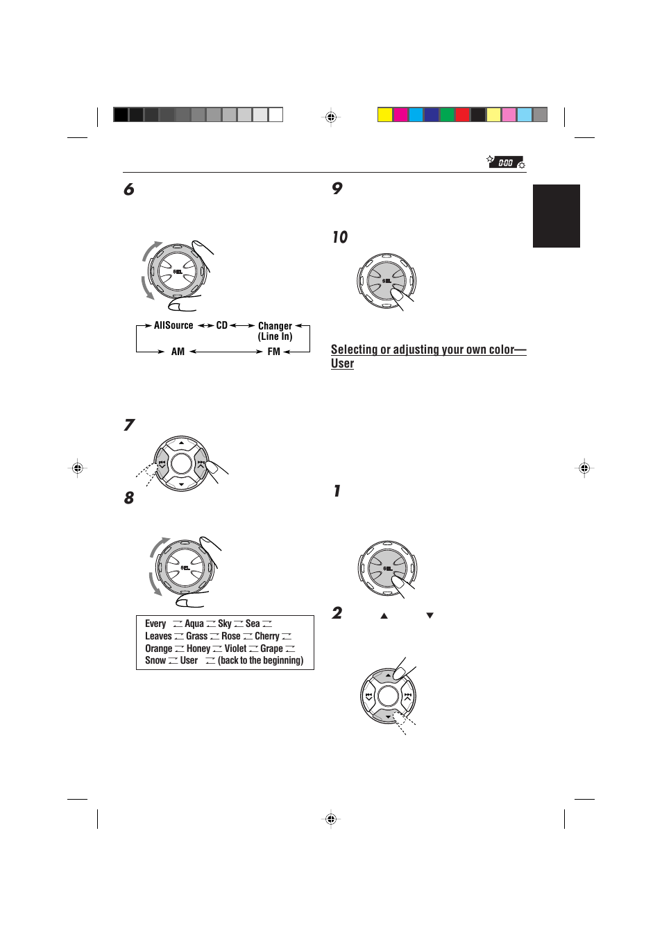 Selecting or adjusting your own color— user | JVC IKD-LH2000 User Manual | Page 35 / 52