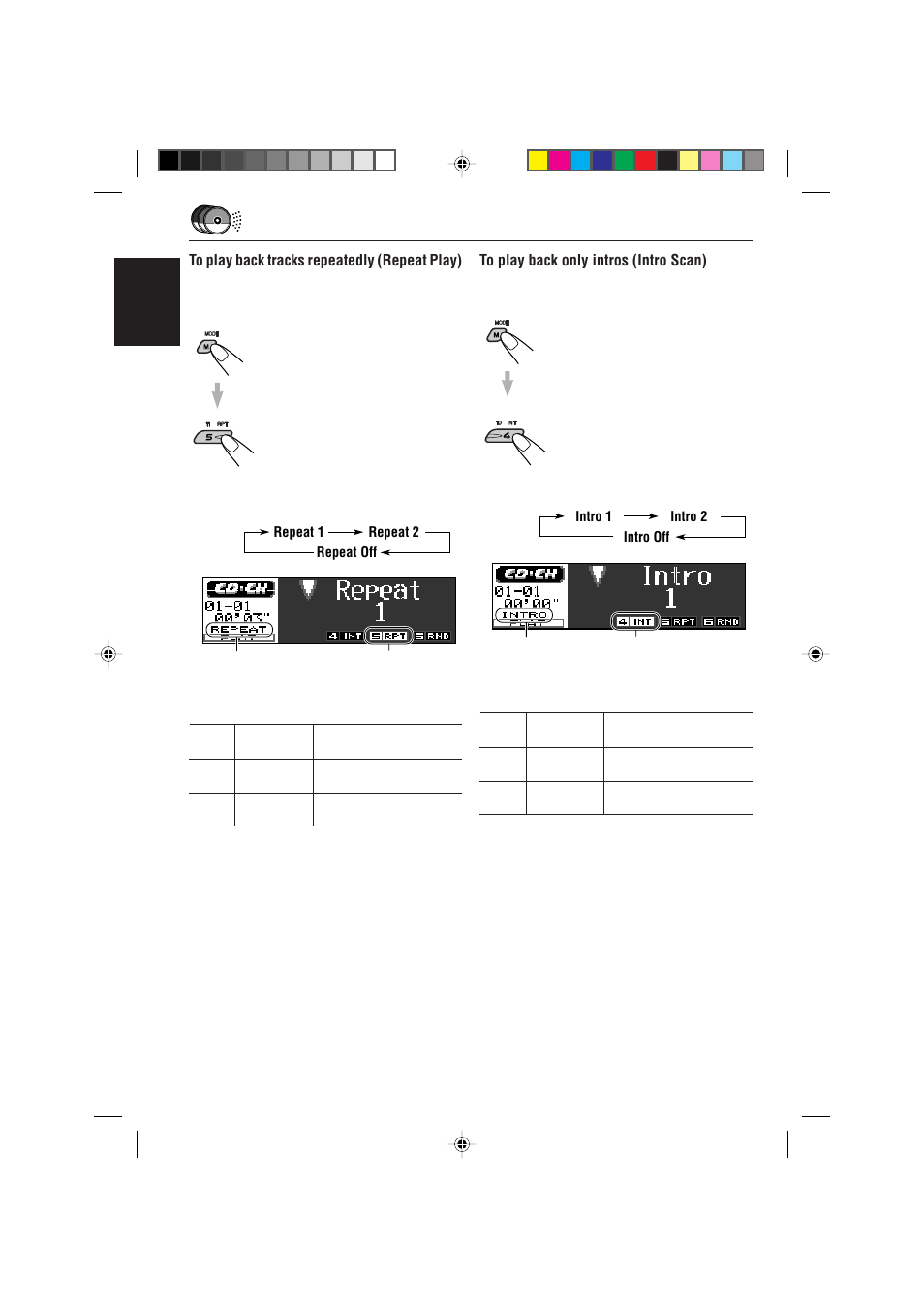 English to play back only intros (intro scan) | JVC IKD-LH2000 User Manual | Page 42 / 52