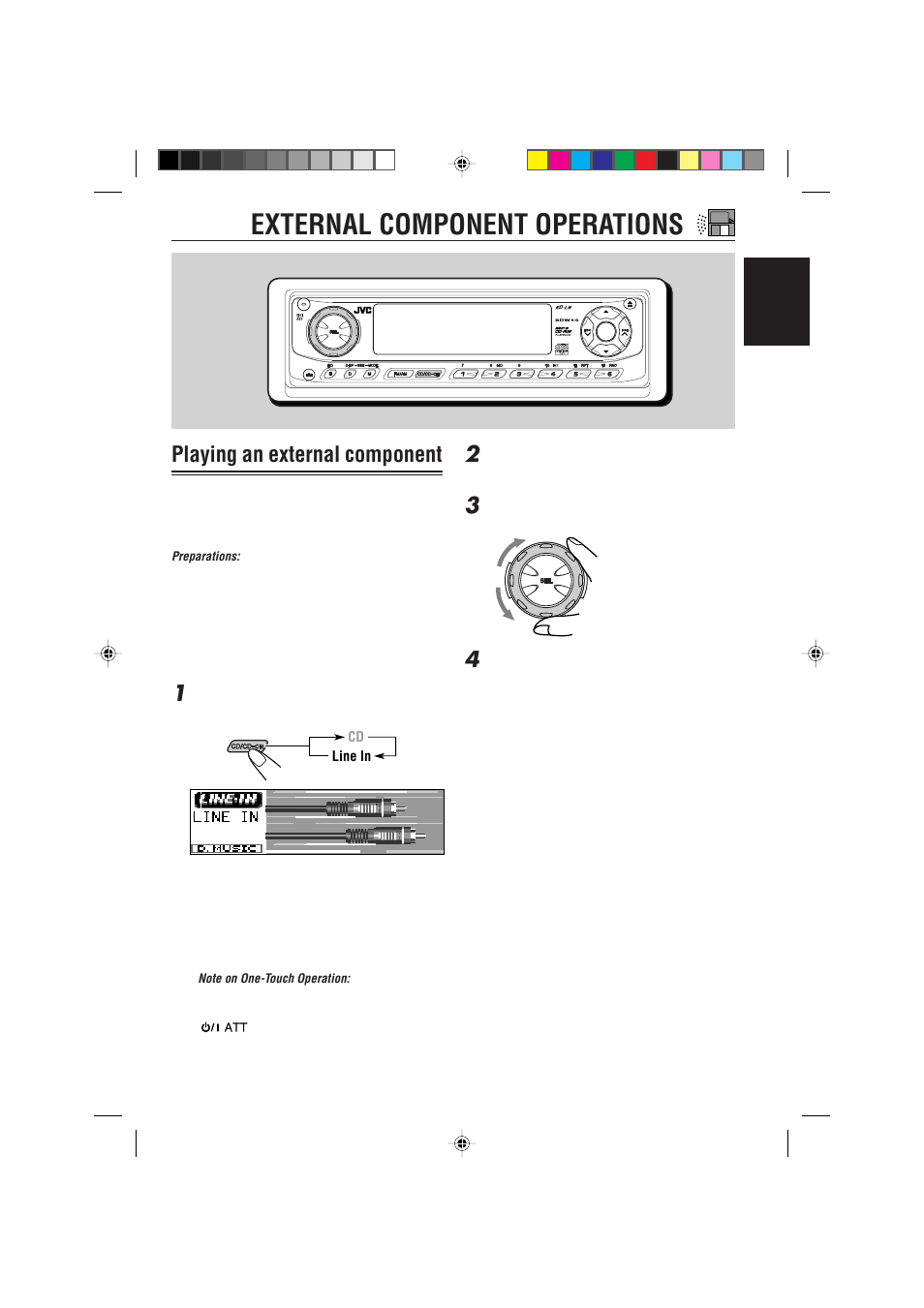 External component operations, Playing an external component | JVC IKD-LH2000 User Manual | Page 43 / 52