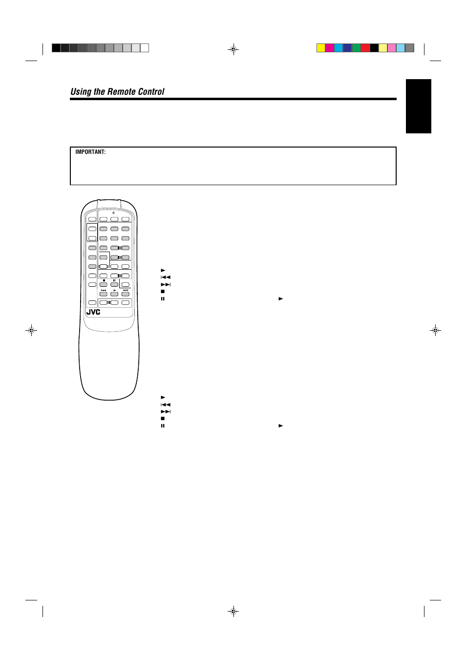 Using the remote control, English, Page 28 | JVC RX-430VBK User Manual | Page 33 / 38