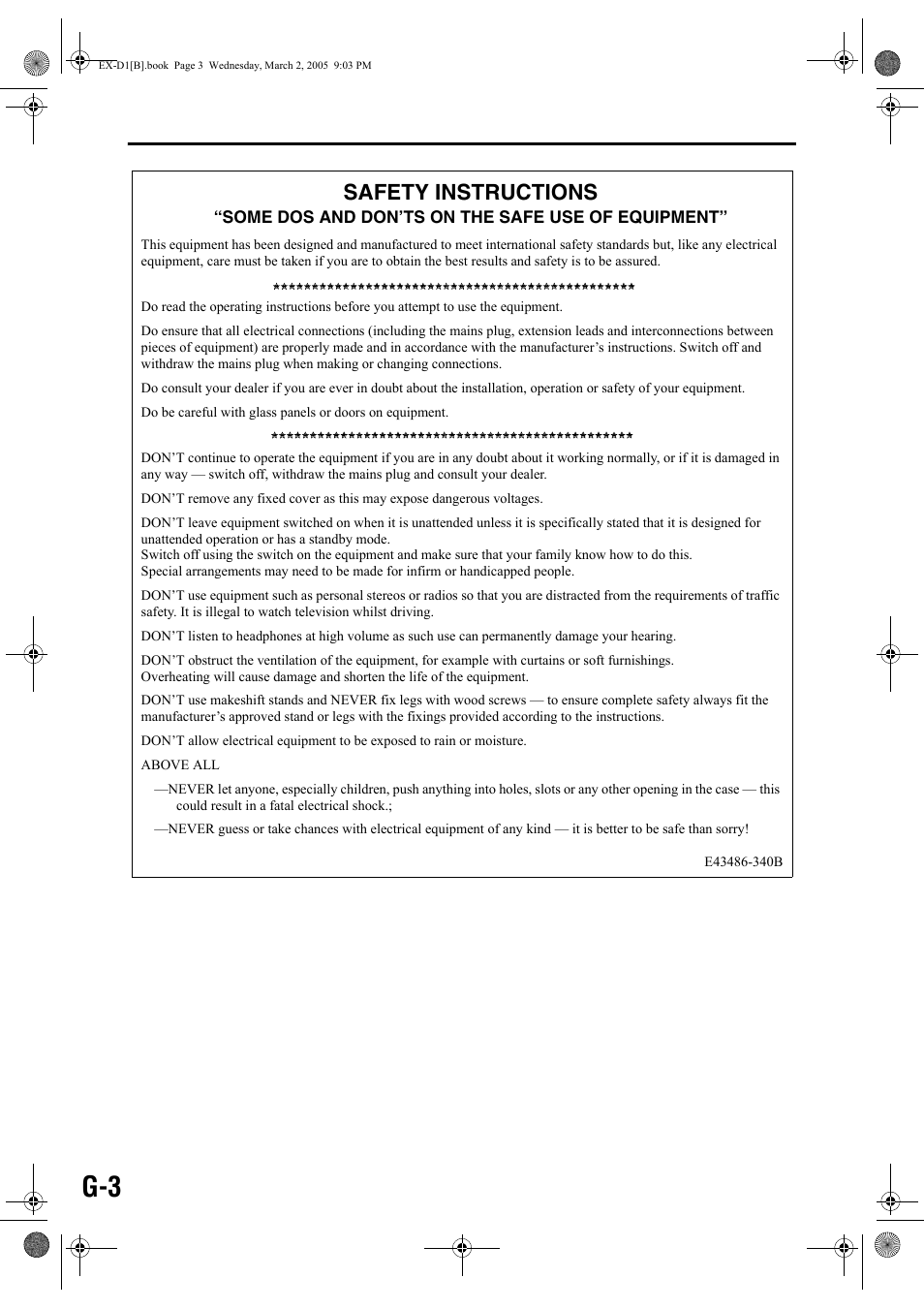 Safety instructions | JVC CA-EXD1 User Manual | Page 4 / 52