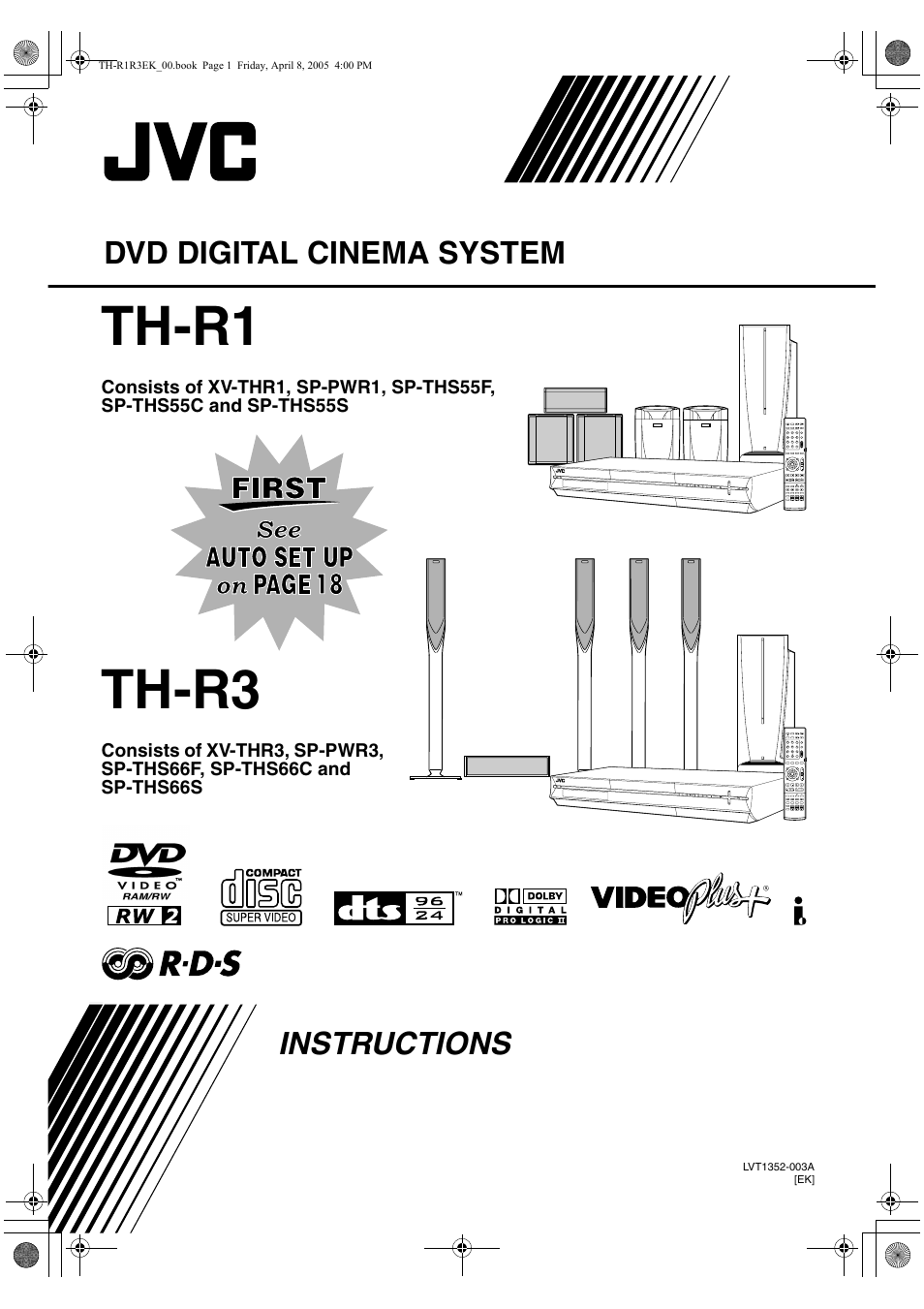 JVC TH-R3 User Manual | 100 pages