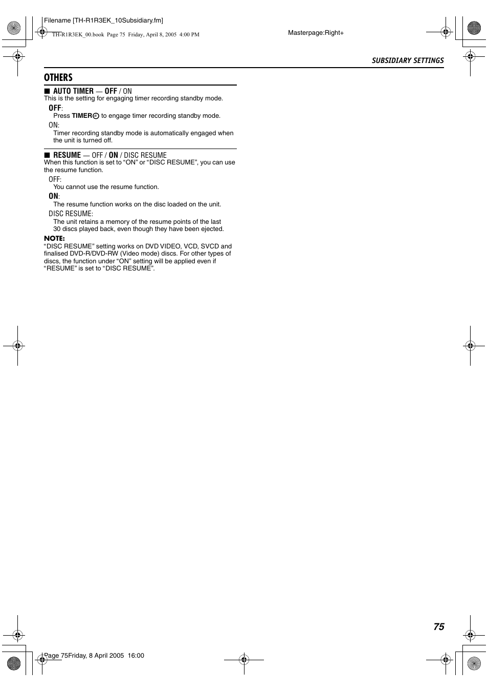 75 others | JVC TH-R3 User Manual | Page 79 / 100