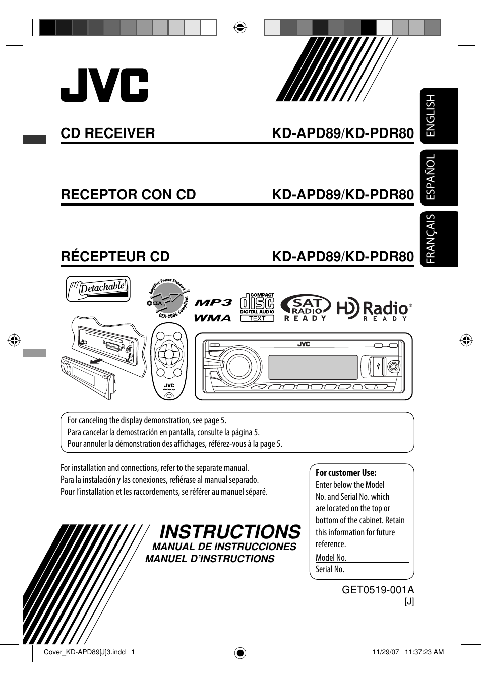 JVC KD-APD89 User Manual | 472 pages