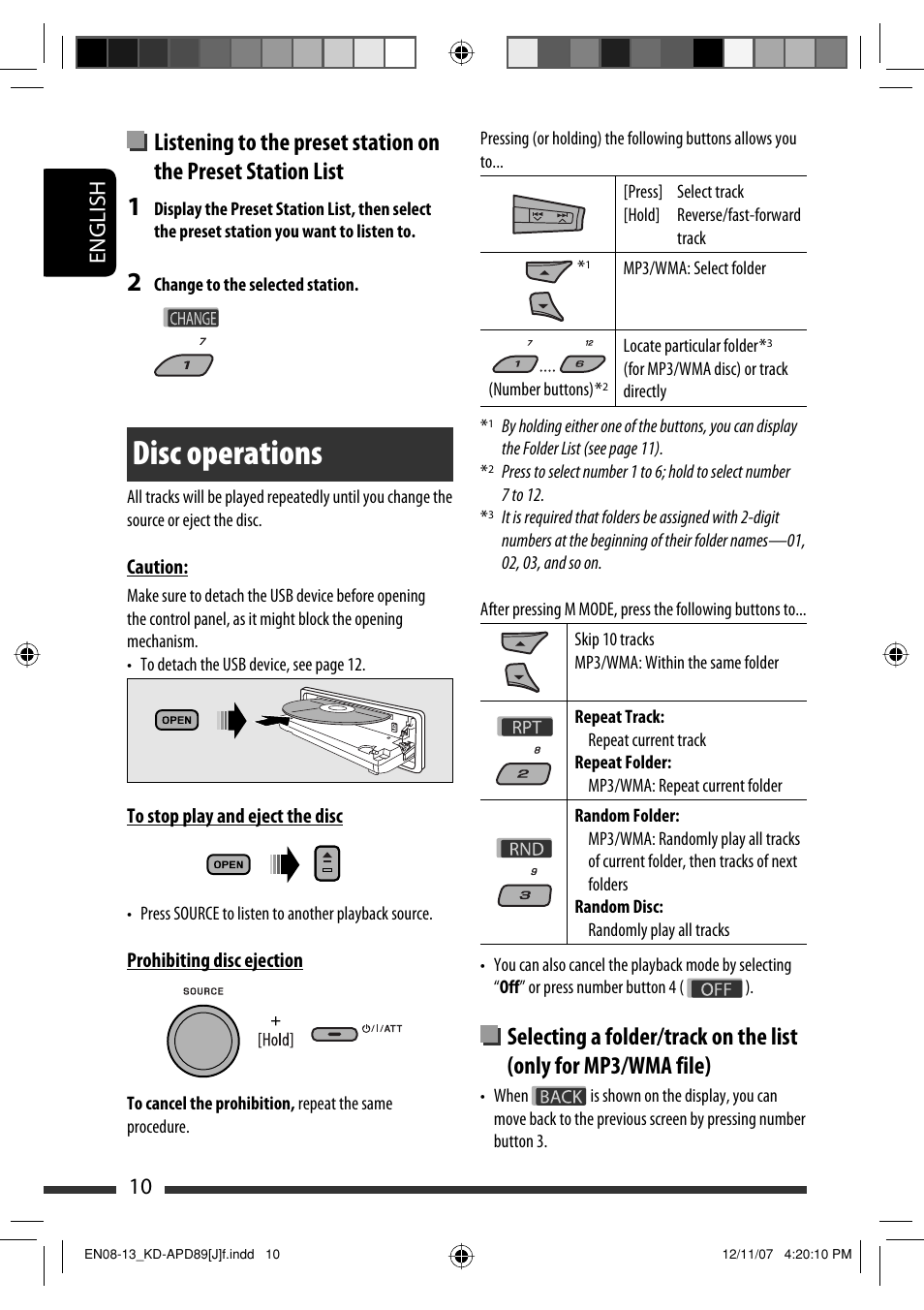 Disc operations | JVC KD-APD89 User Manual | Page 10 / 472