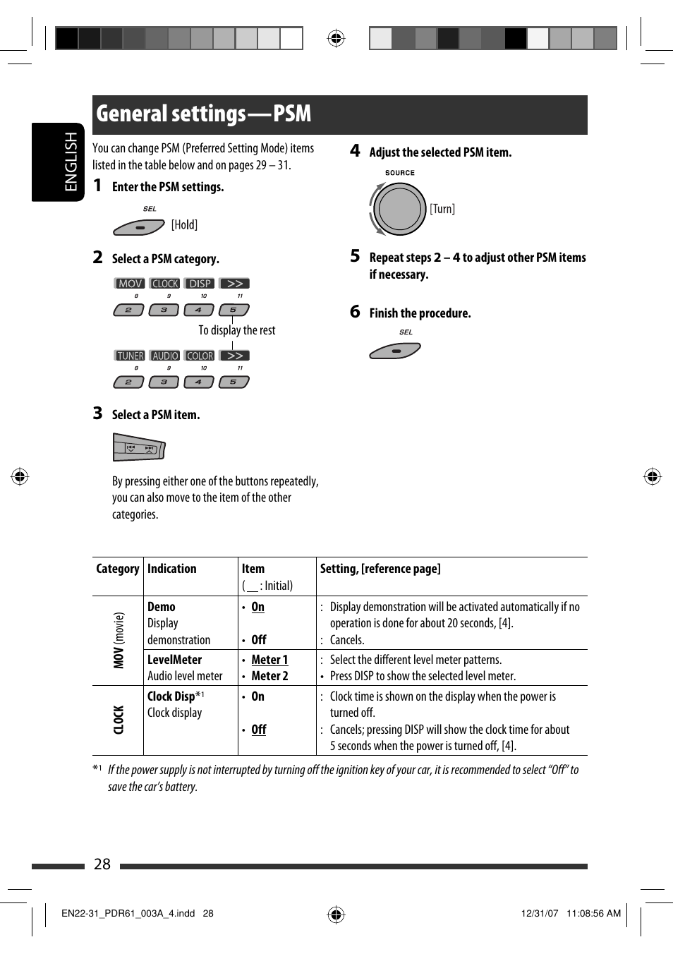 General settings — psm | JVC KD-APD89 User Manual | Page 130 / 472