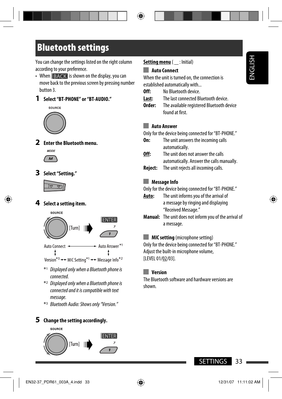 Bluetooth settings | JVC KD-APD89 User Manual | Page 135 / 472