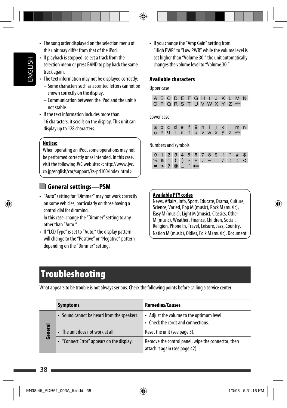 Troubleshooting | JVC KD-APD89 User Manual | Page 140 / 472