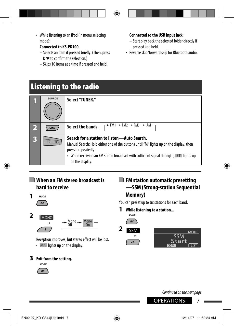 Listening to the radio | JVC KD-APD89 User Manual | Page 159 / 472