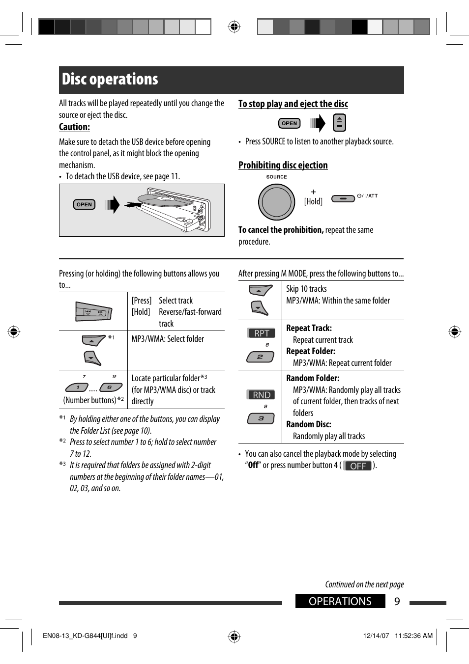 Disc operations | JVC KD-APD89 User Manual | Page 161 / 472