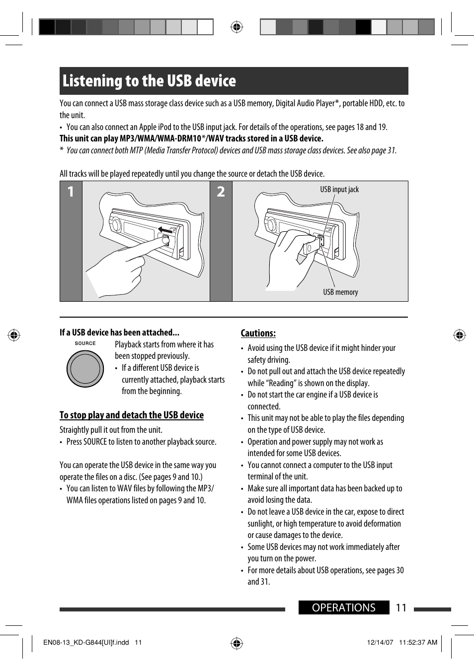 Listening to the usb device | JVC KD-APD89 User Manual | Page 163 / 472